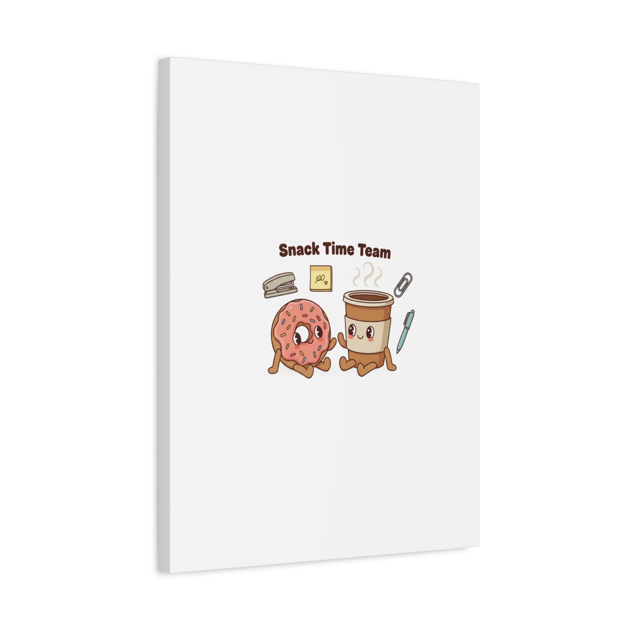 Snack Time Team Canvas | office humor, coffee fuel