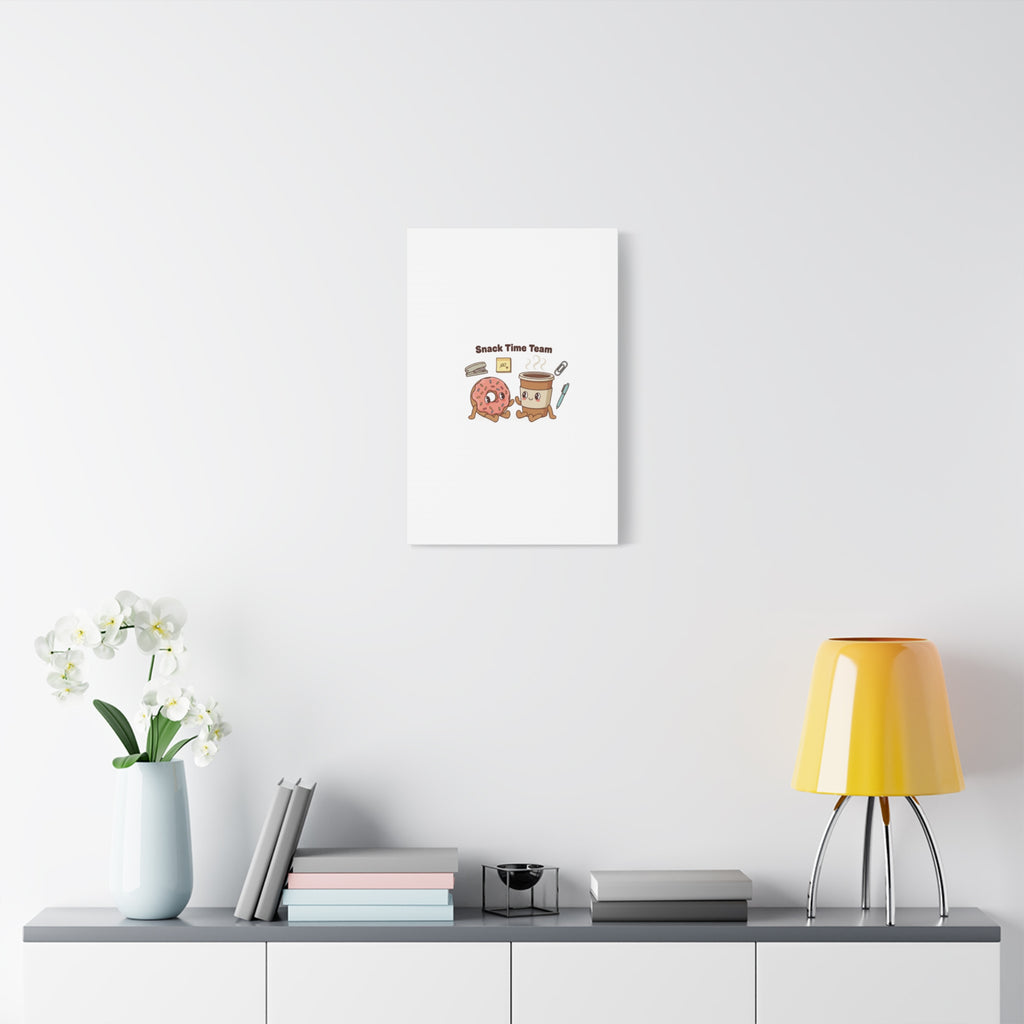 Snack Time Team Canvas | office humor, coffee fuel