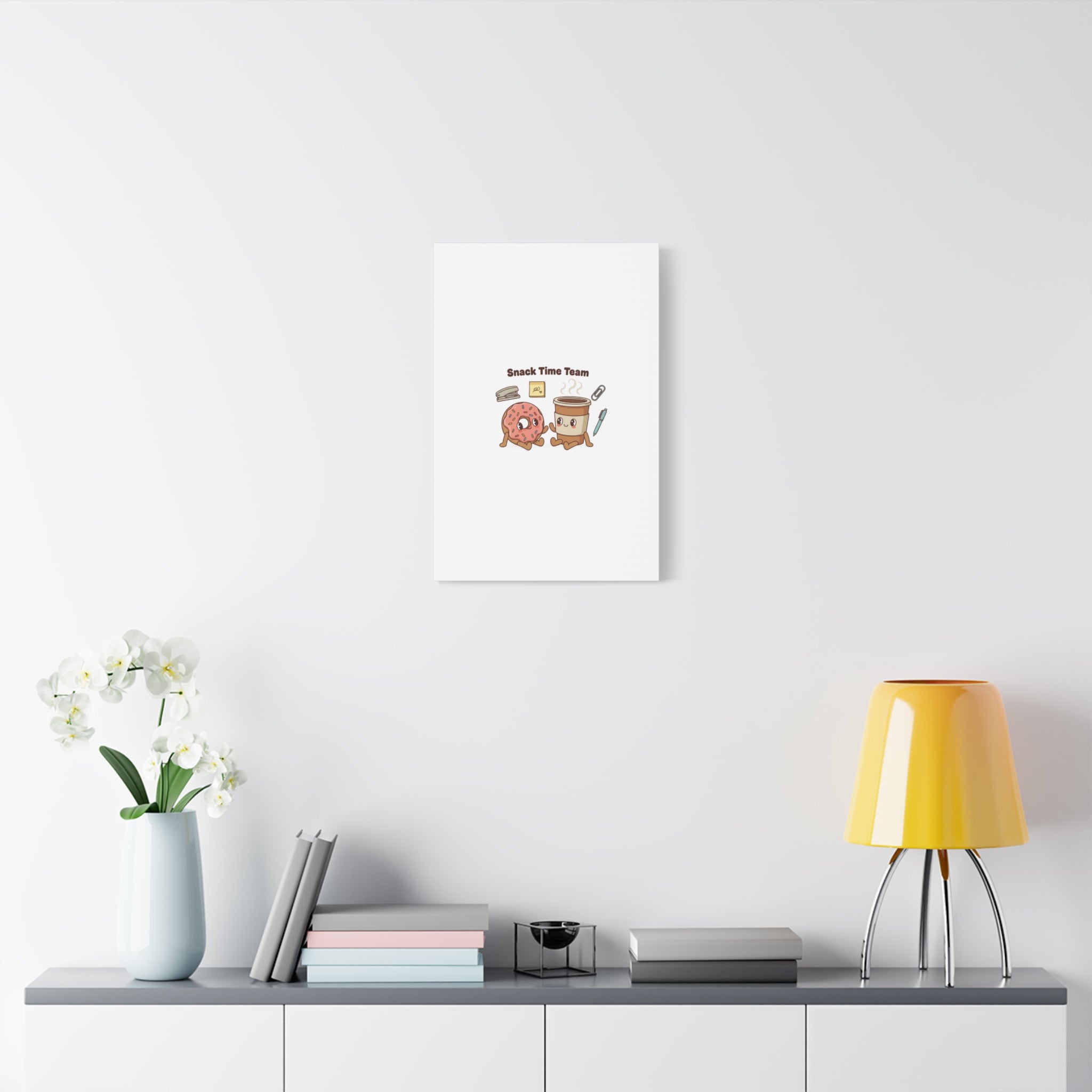 Snack Time Team Canvas | office humor, coffee fuel