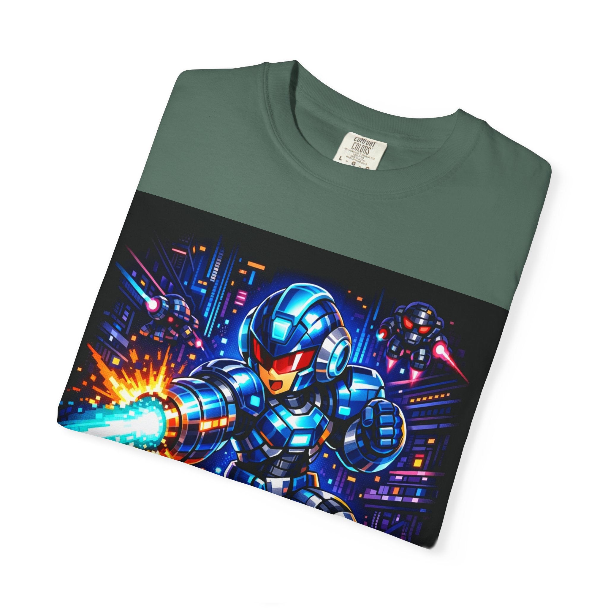 Neon Cyberpunk Robot Battle