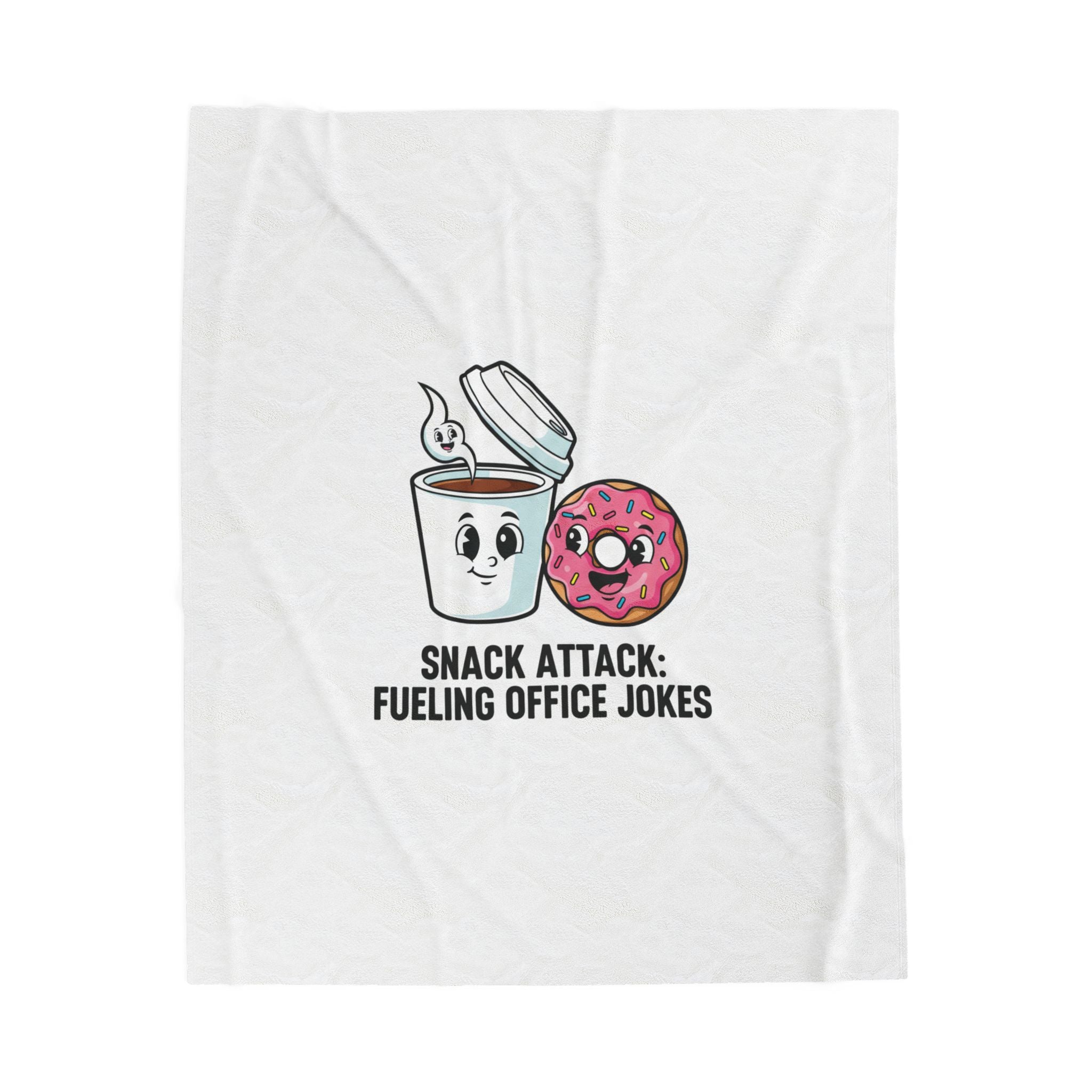 Snack Attack Coffee & Donut Blanket | office humor, meeting memes