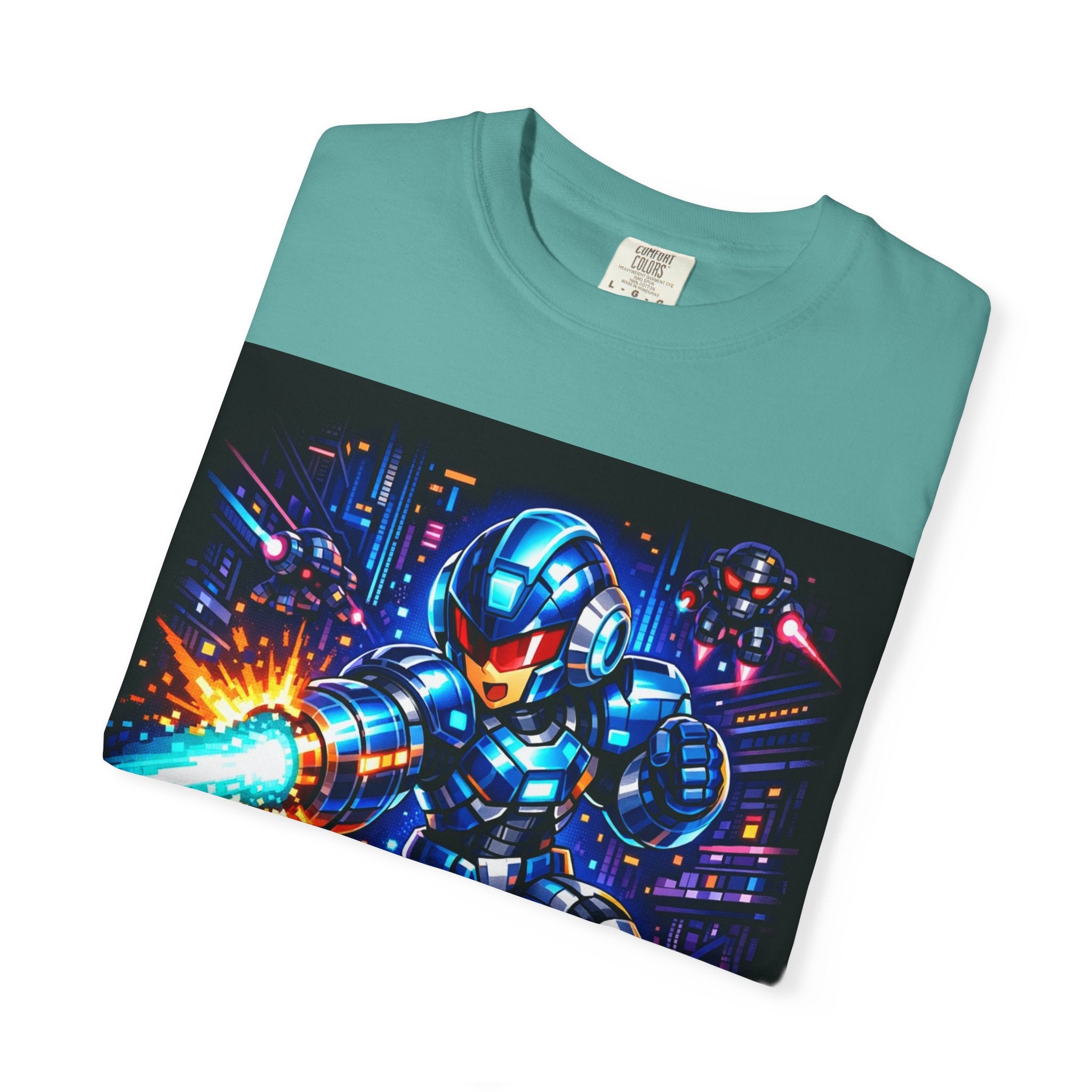 Neon Cyberpunk Robot Battle