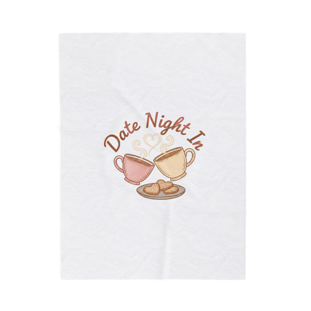Date Night In Velveteen Plush Blanket | cozy couple, snuggle