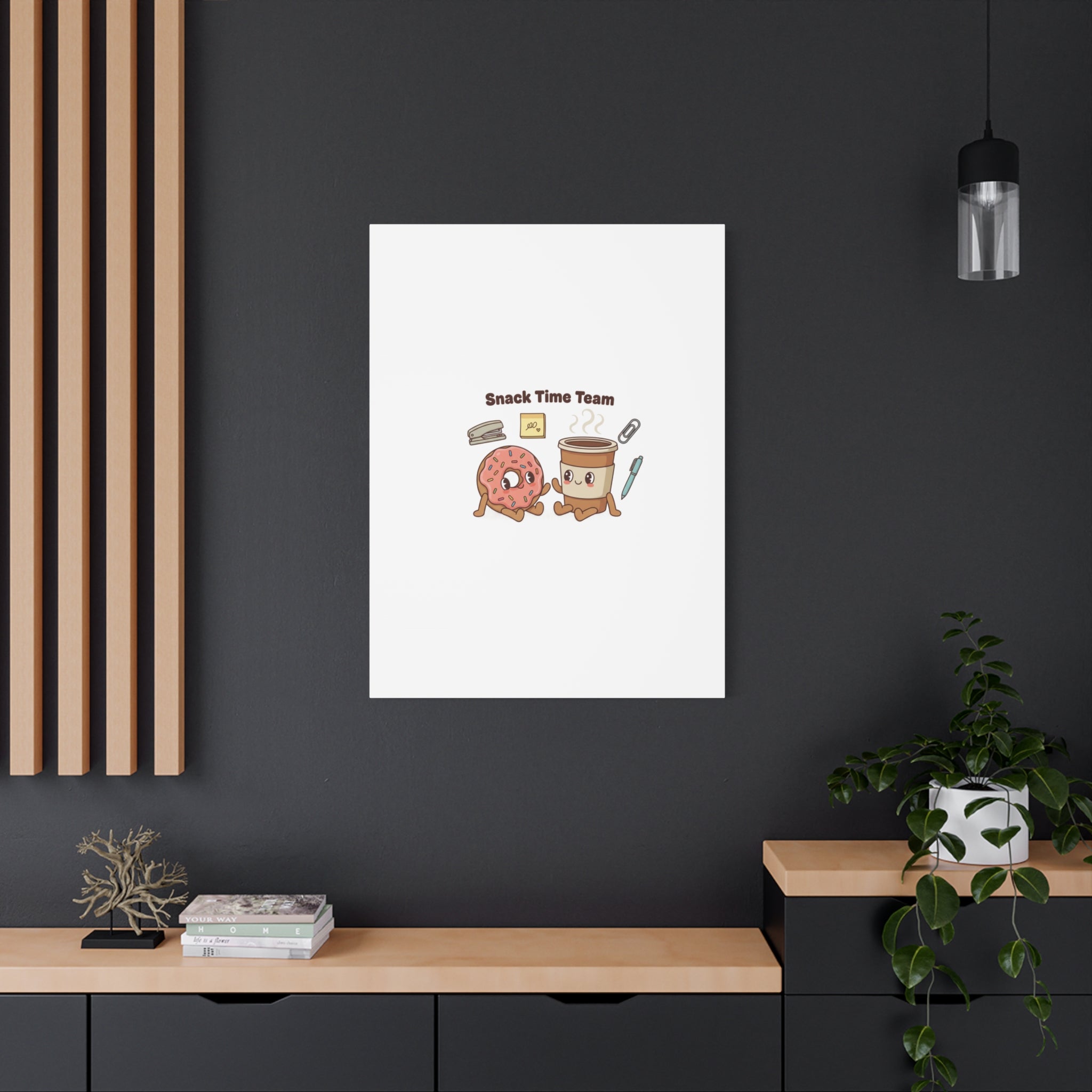 Snack Time Team Canvas | office humor, coffee fuel