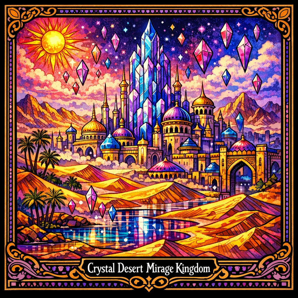 Crystal Desert Mirage Kingdom Art Print