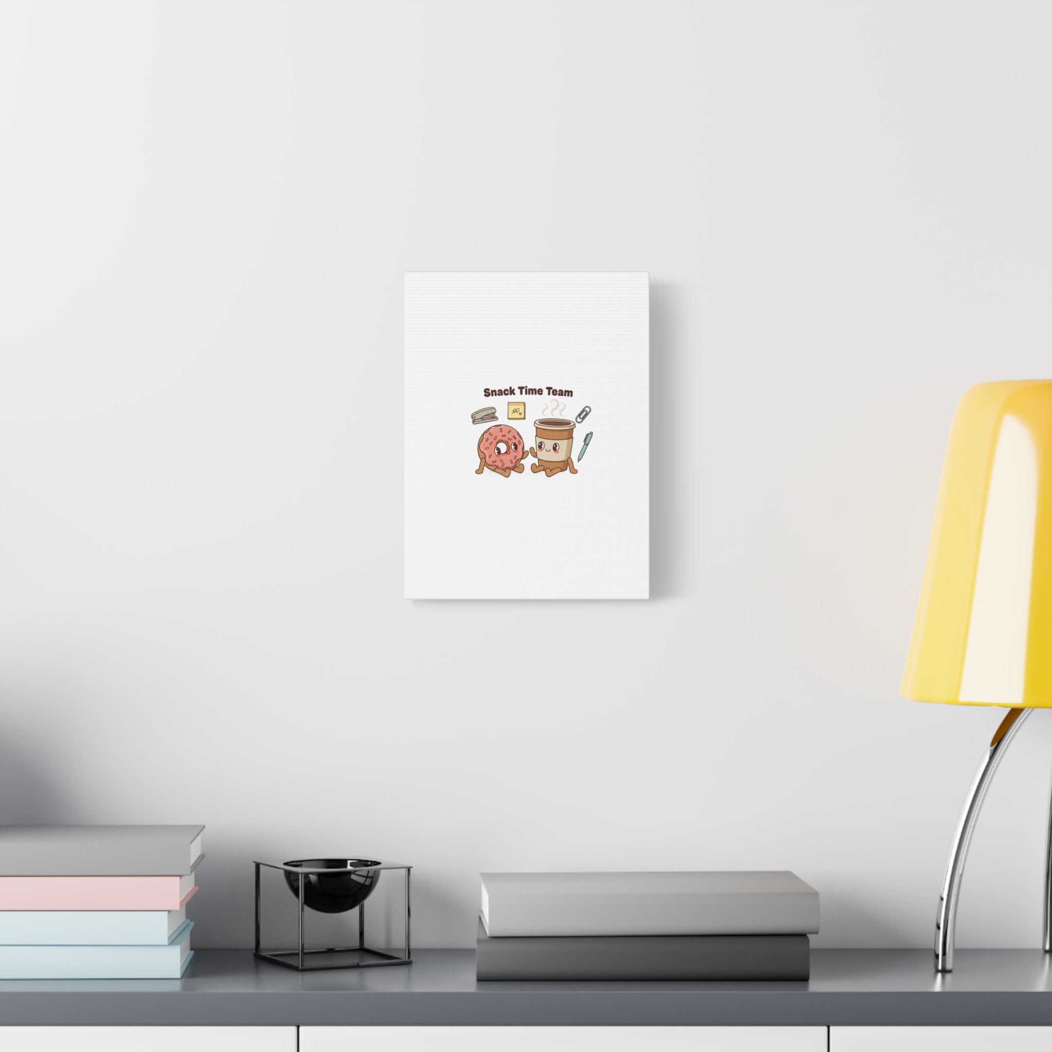 Snack Time Team Canvas | office humor, coffee fuel