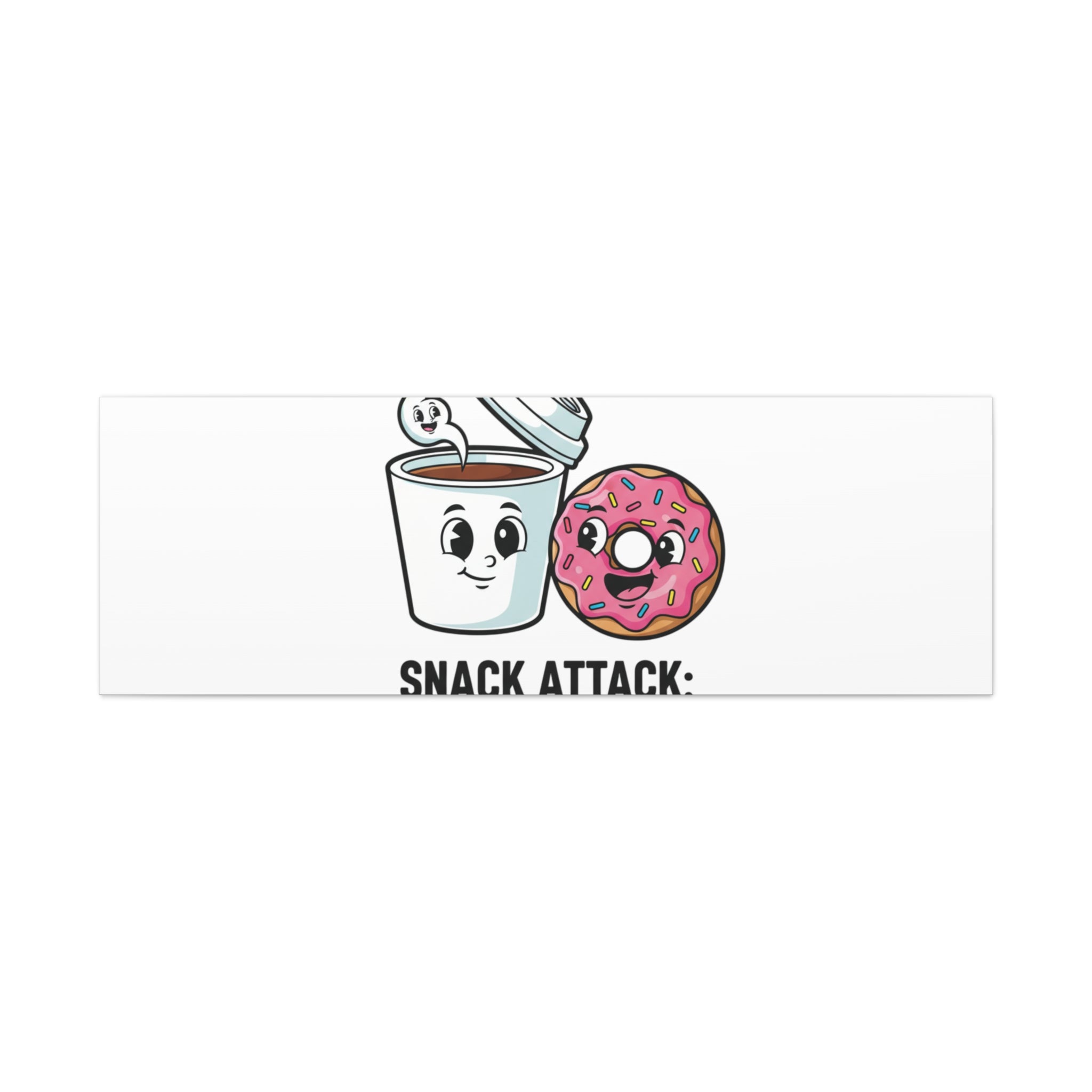 Snack Attack: Fueling Office Jokes Canvas | office humor, coffee fuel