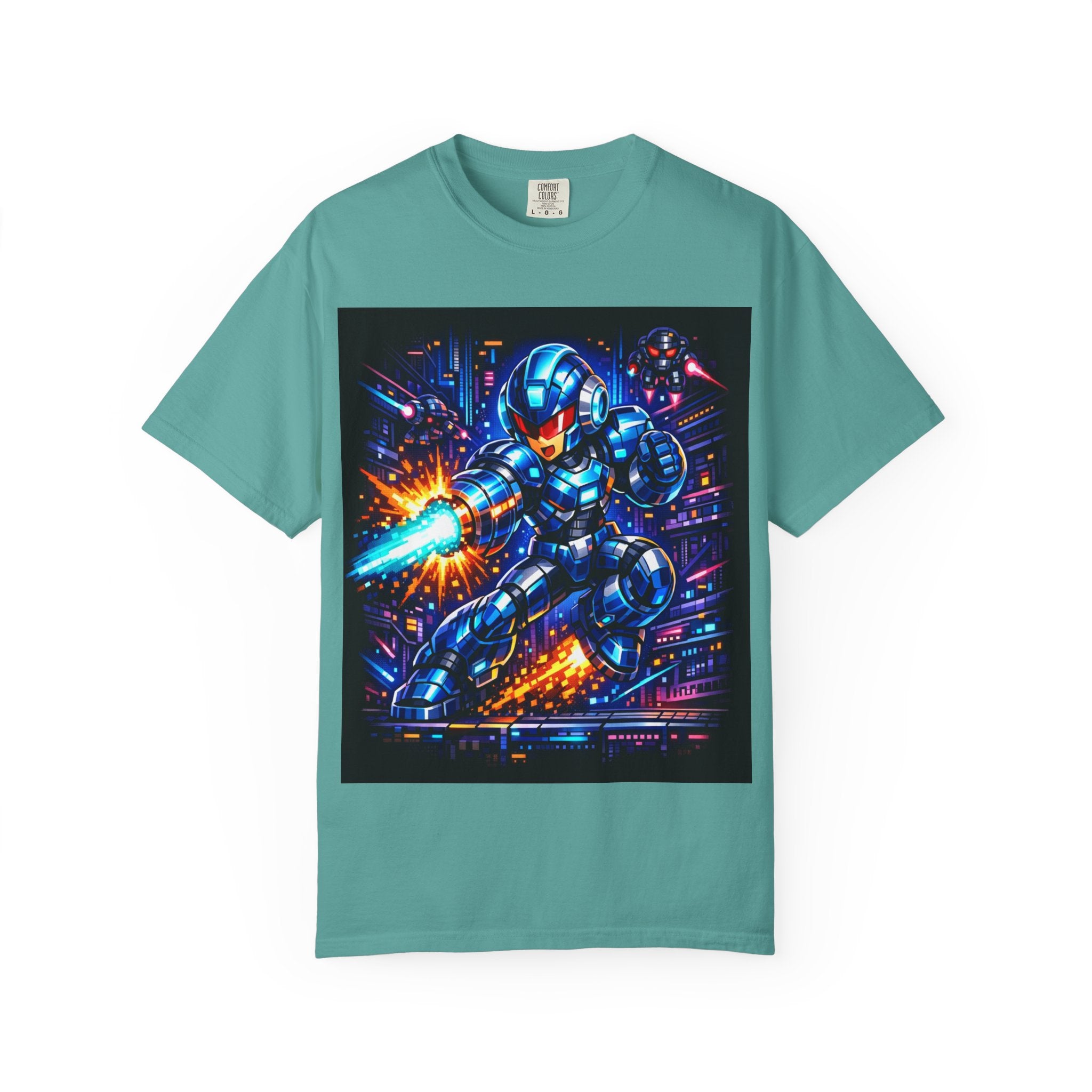 Neon Cyberpunk Robot Battle