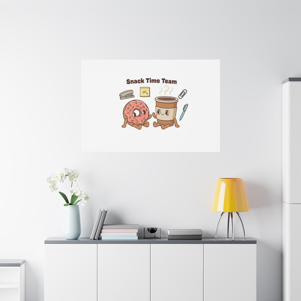 Snack Time Team Canvas | office humor, coffee fuel