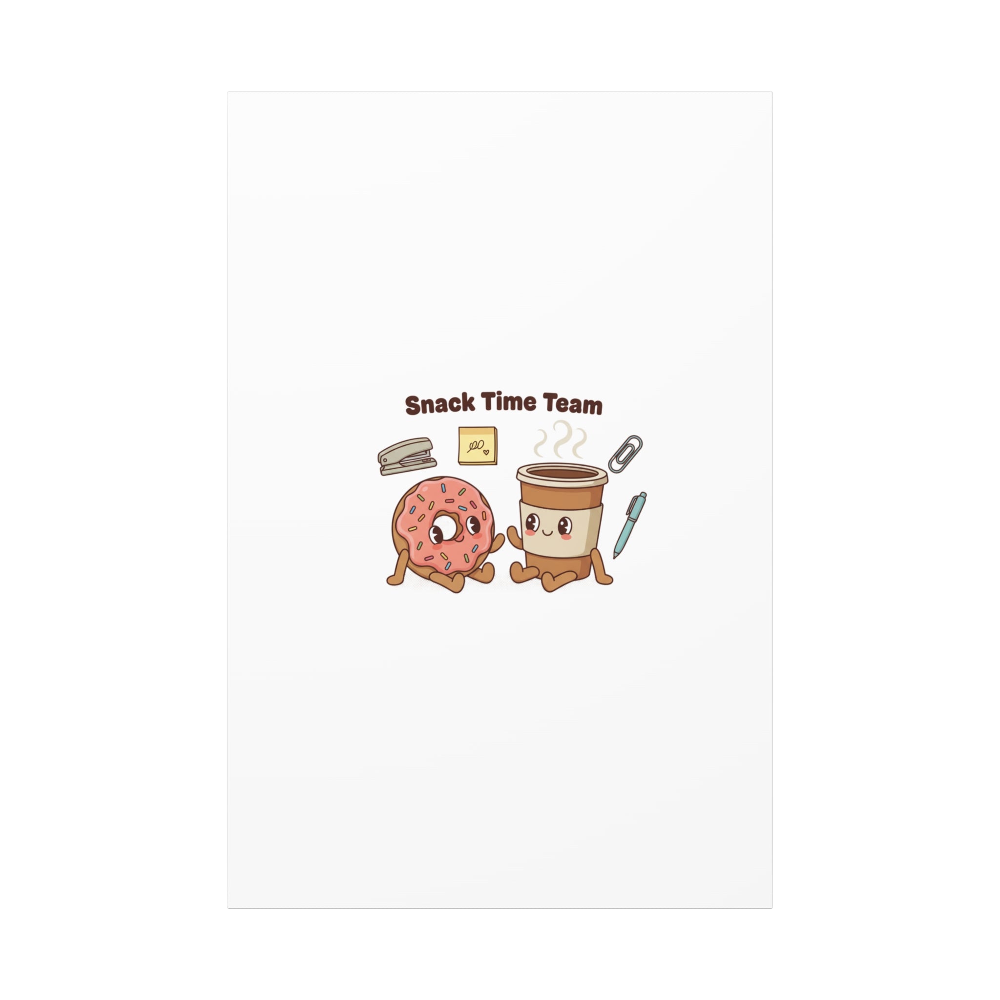 Snack Time Team Canvas | office humor, coffee fuel