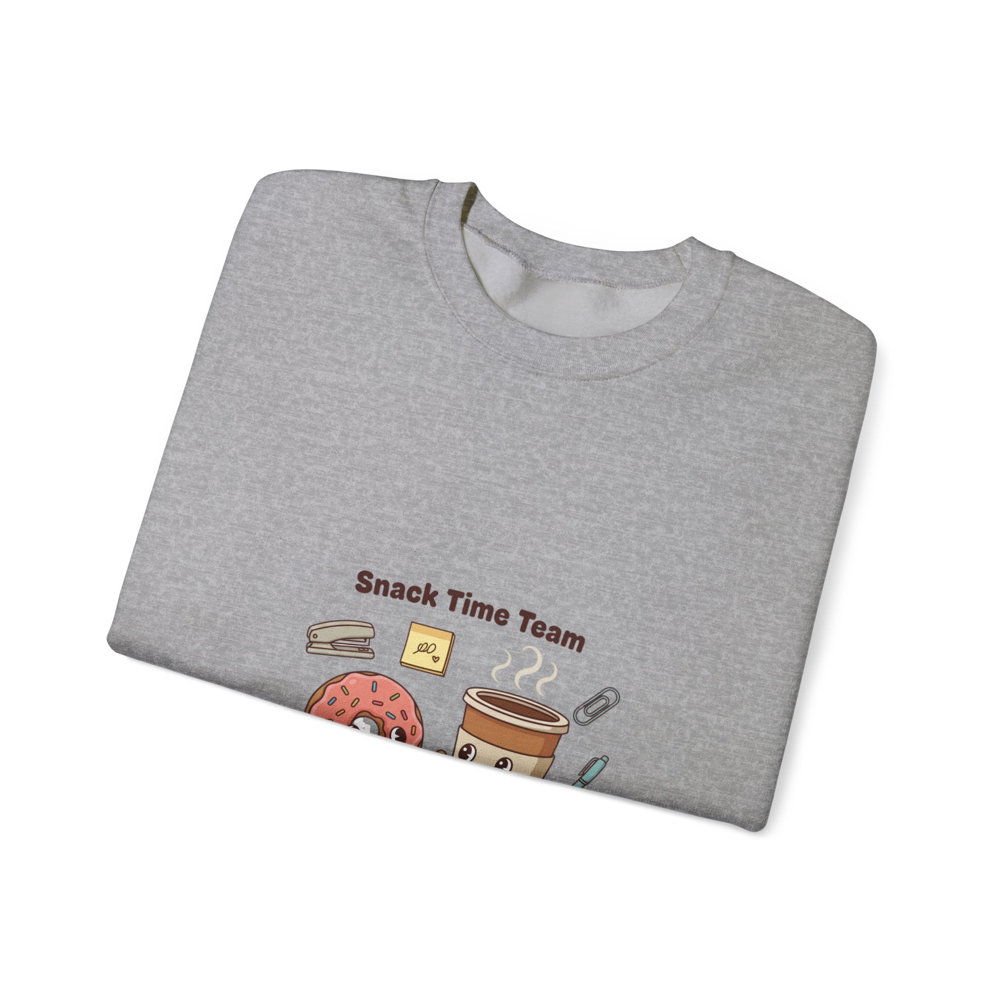 Snack Time Team Sweatshirt | office humor, coffee fuel