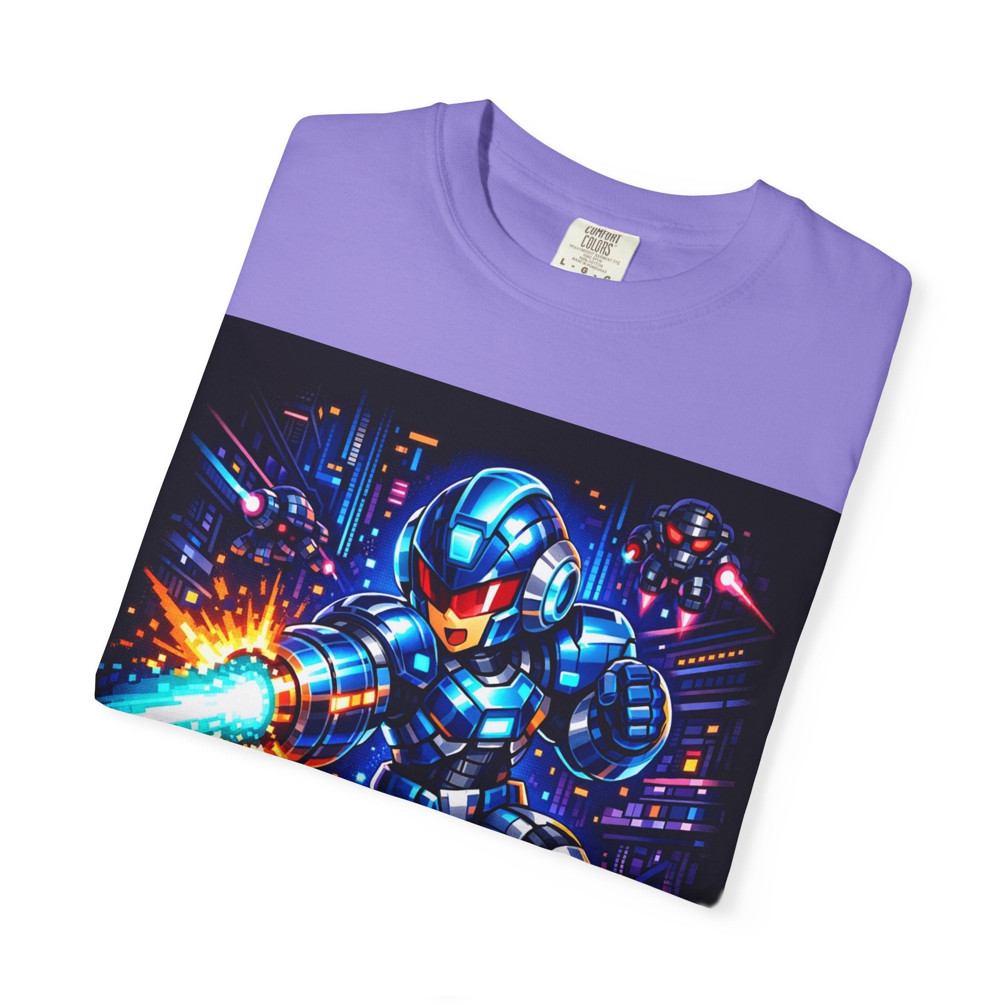 Neon Cyberpunk Robot Battle