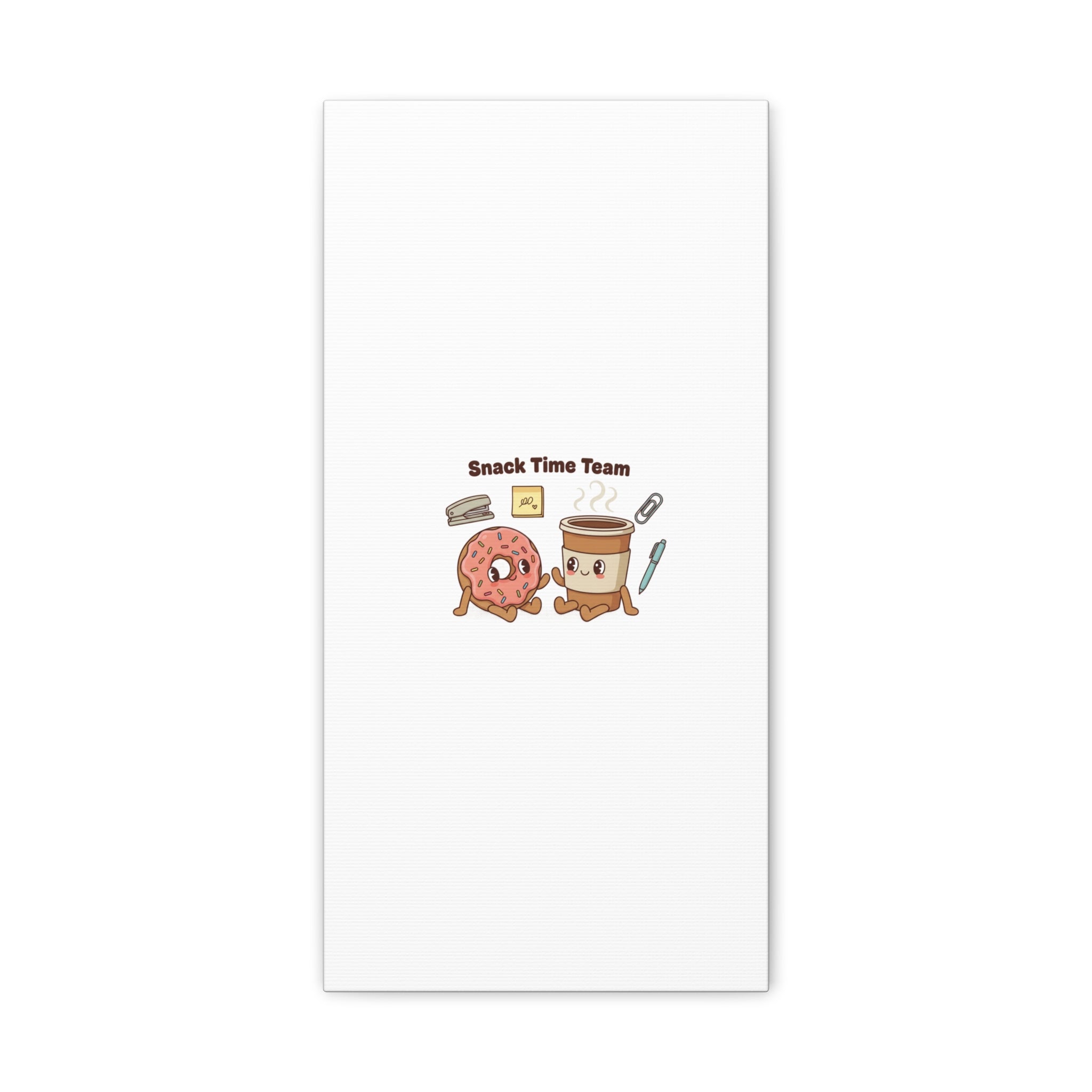 Snack Time Team Canvas | office humor, coffee fuel