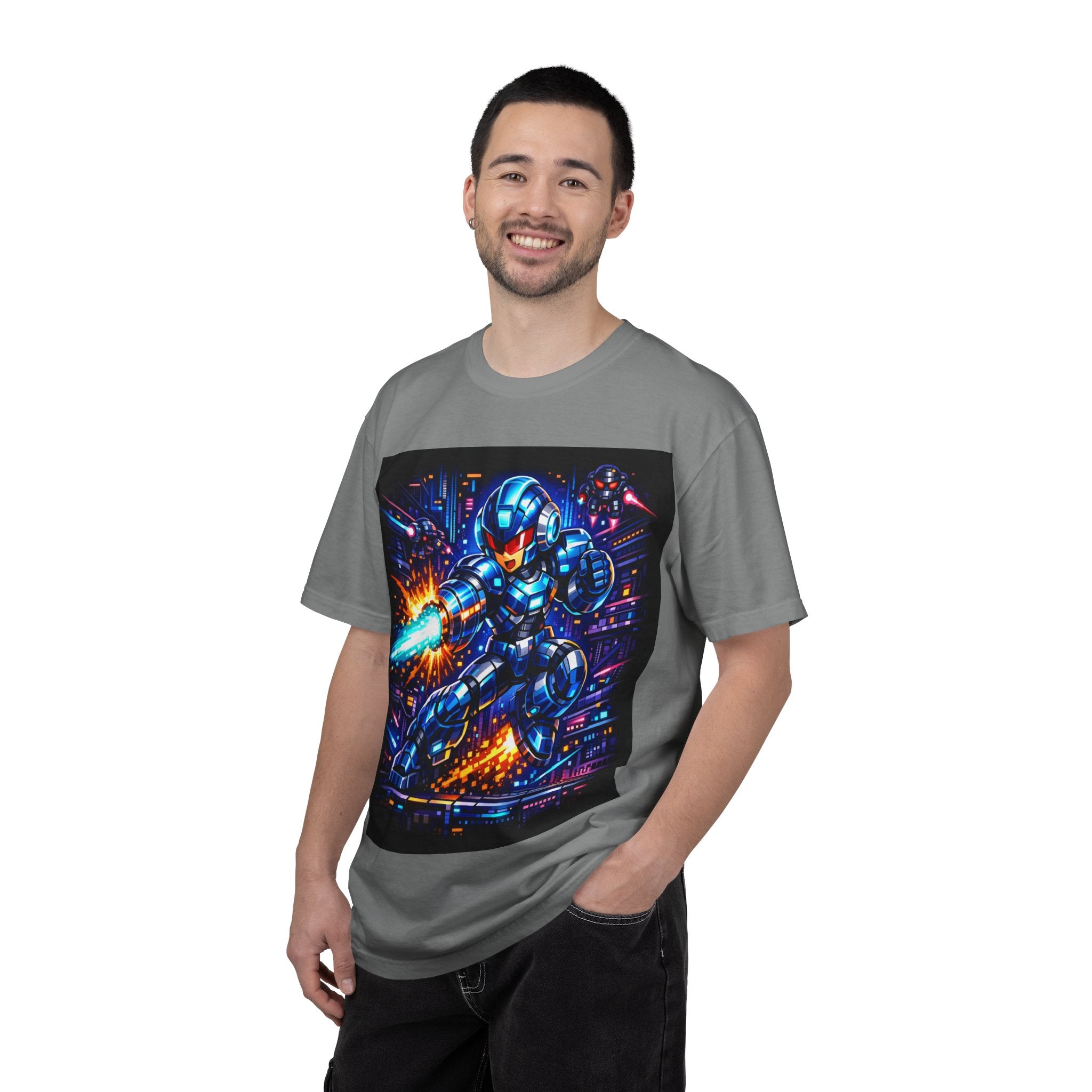 Neon Cyberpunk Robot Battle