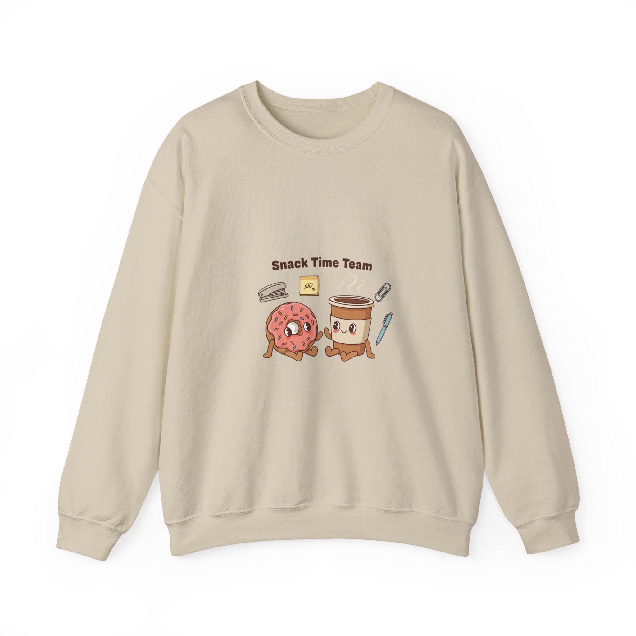 Snack Time Team Sweatshirt | office humor, coffee fuel