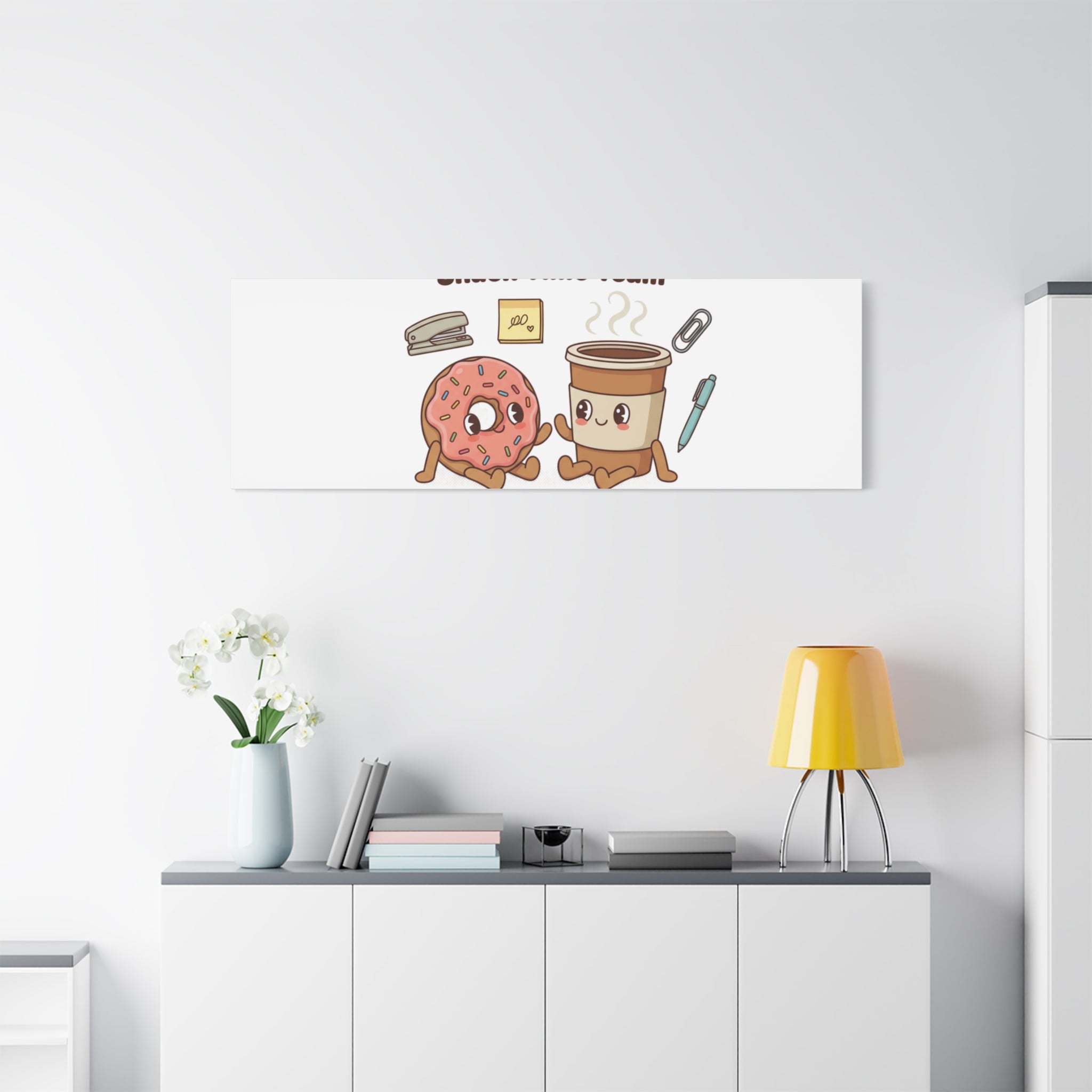 Snack Time Team Canvas | office humor, coffee fuel