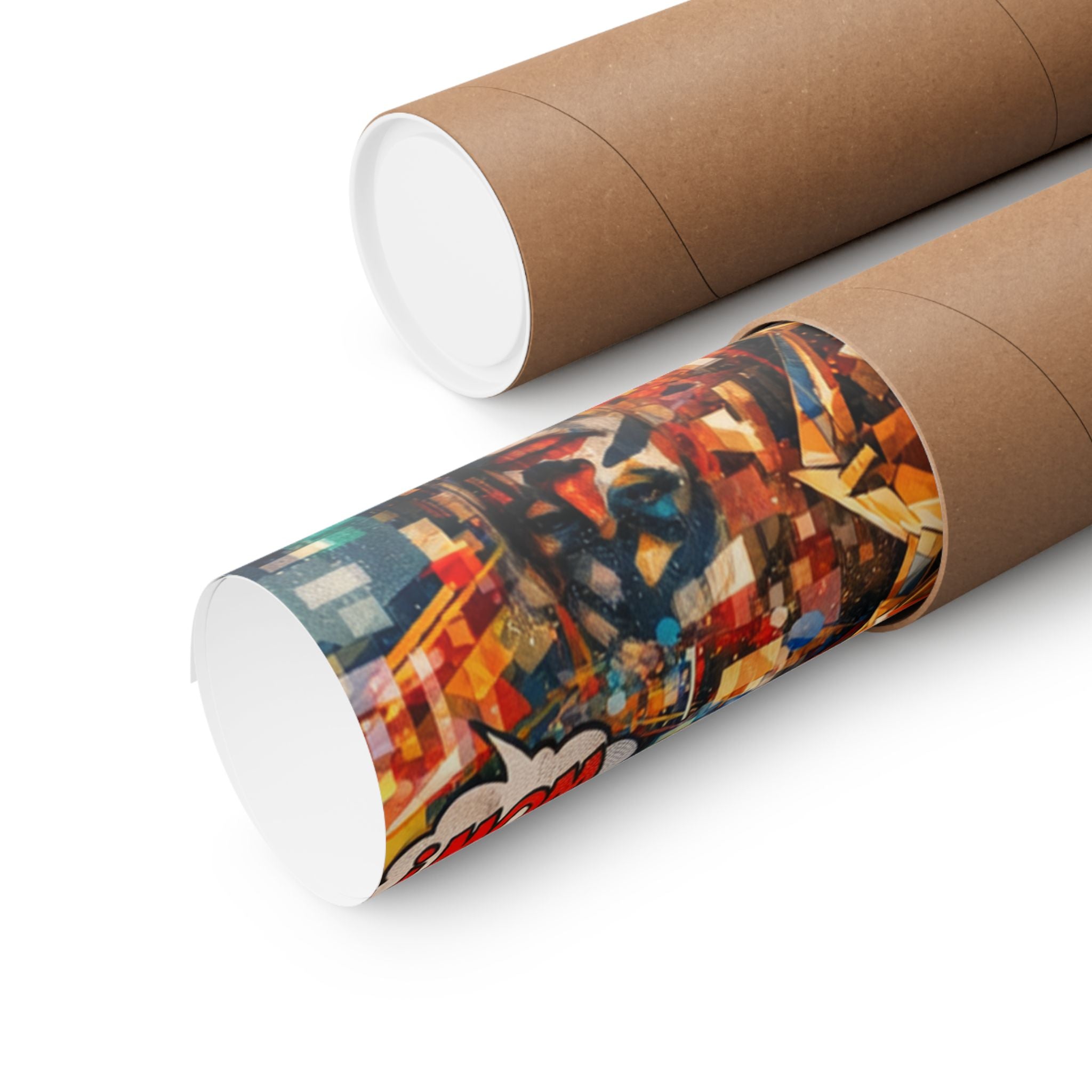 Collage Art Poster — Pop Culture & Classical Montage Matte Vertical Print