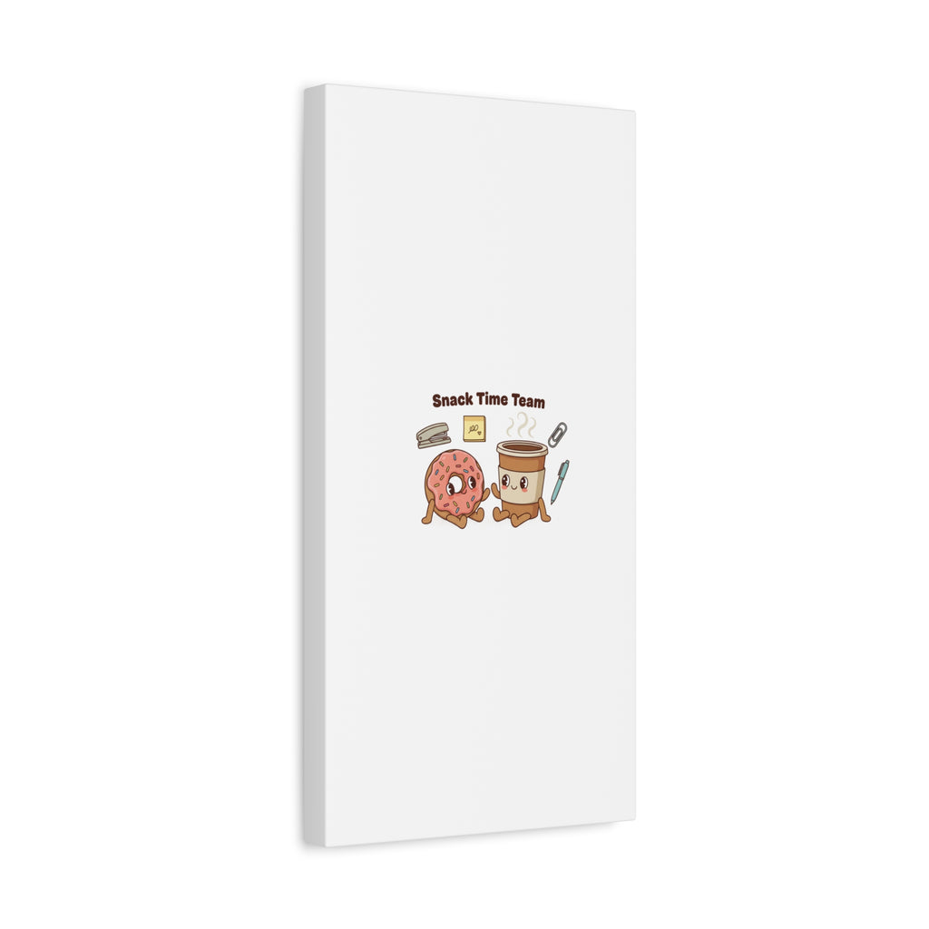Snack Time Team Canvas | office humor, coffee fuel