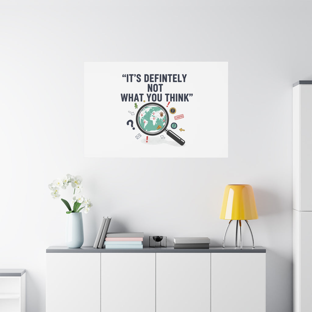 “It’s Definitely Not What You Think” Canvas | funny conspiracy, joke theory