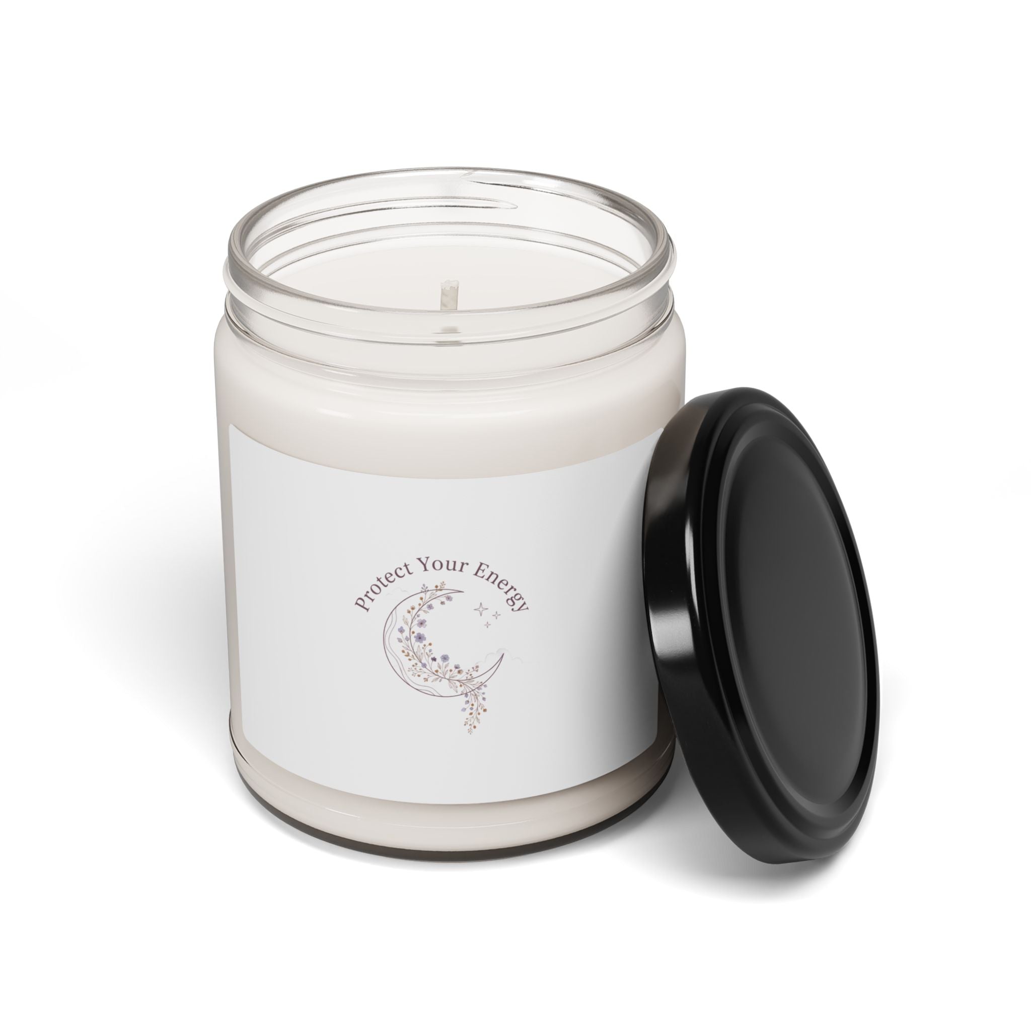 Protect Your Energy Moon Candle, Witchcore Soy Candle | Moon Phase, Herblore