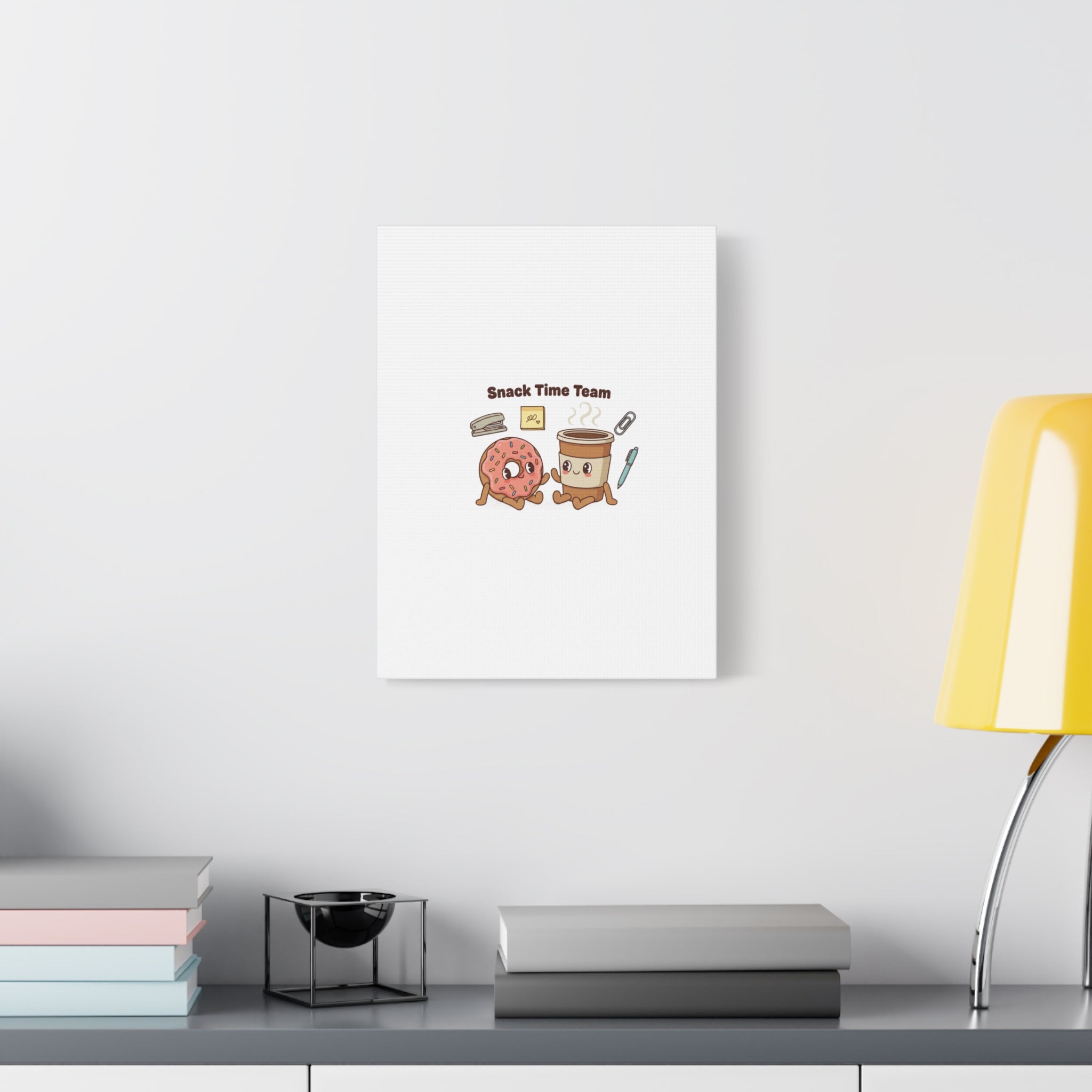 Snack Time Team Canvas | office humor, coffee fuel