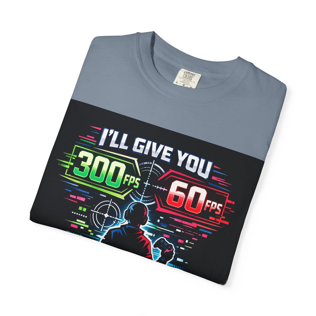 300 FPS Gaming Neon Silhouette