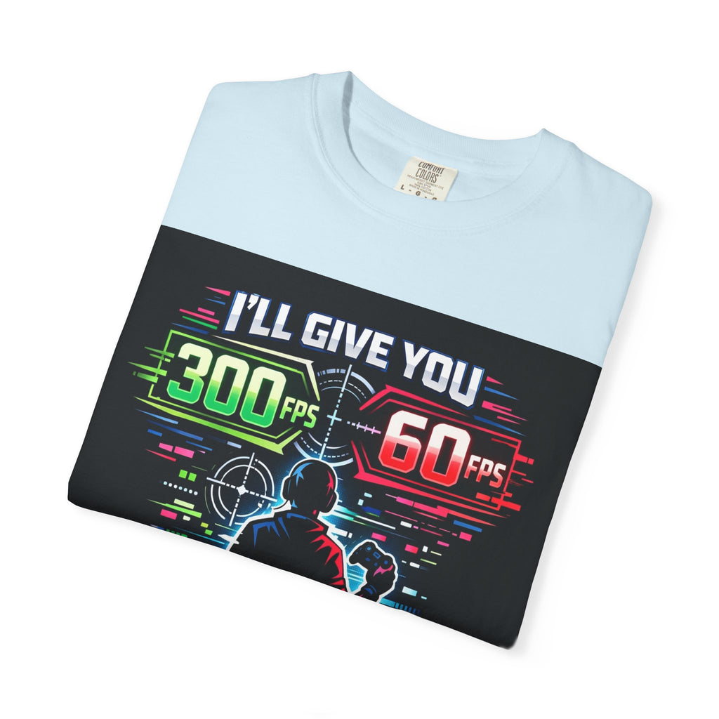 300 FPS Gaming Neon Silhouette