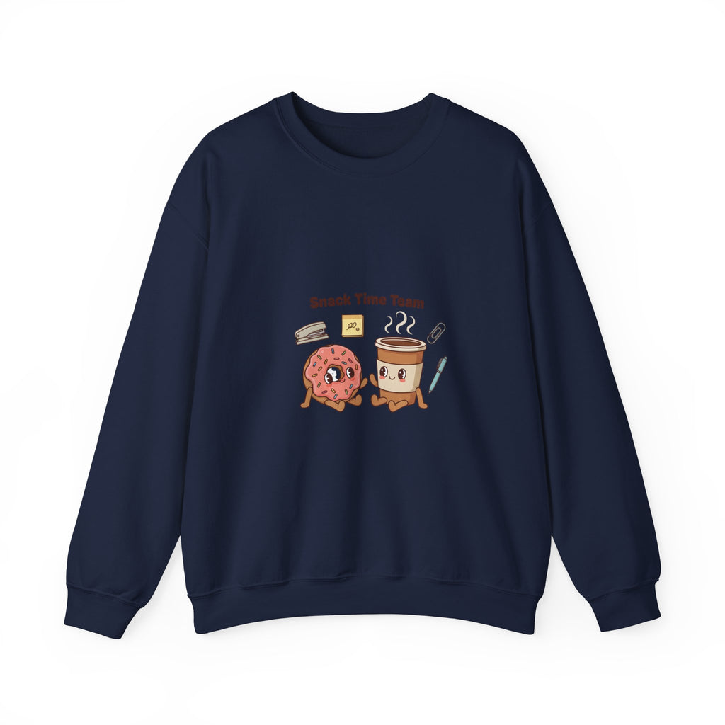 Snack Time Team Sweatshirt | office humor, coffee fuel
