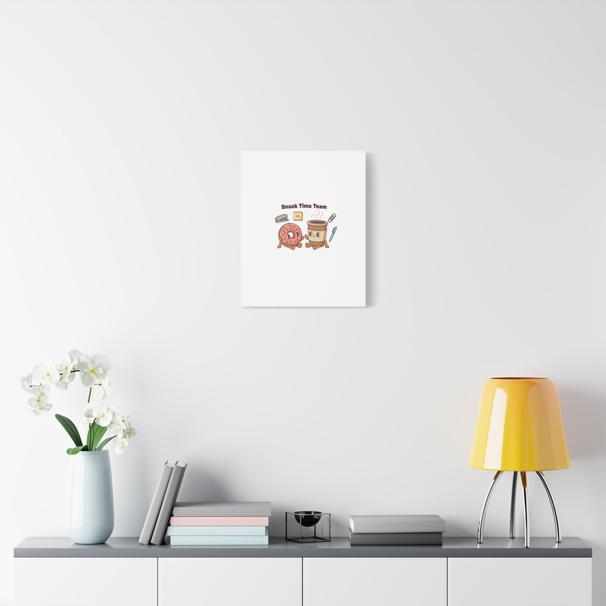 Snack Time Team Canvas | office humor, coffee fuel