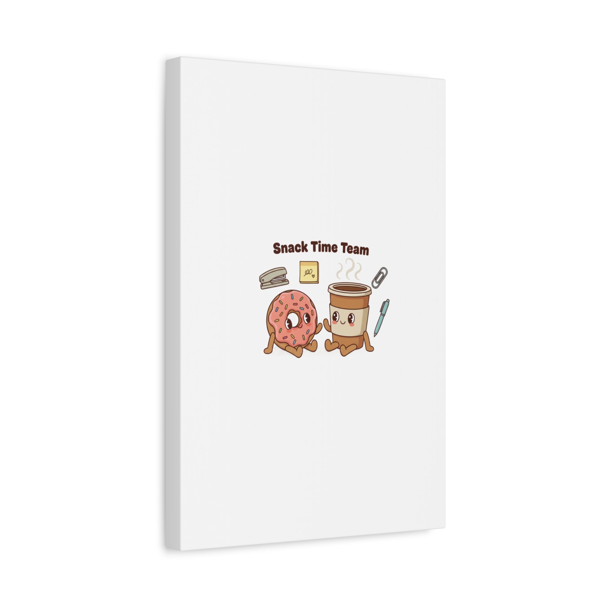 Snack Time Team Canvas | office humor, coffee fuel