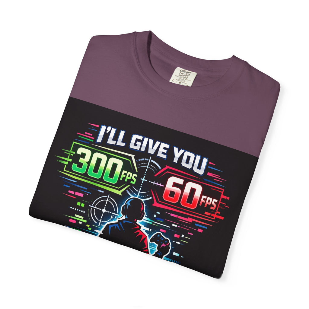 300 FPS Gaming Neon Silhouette