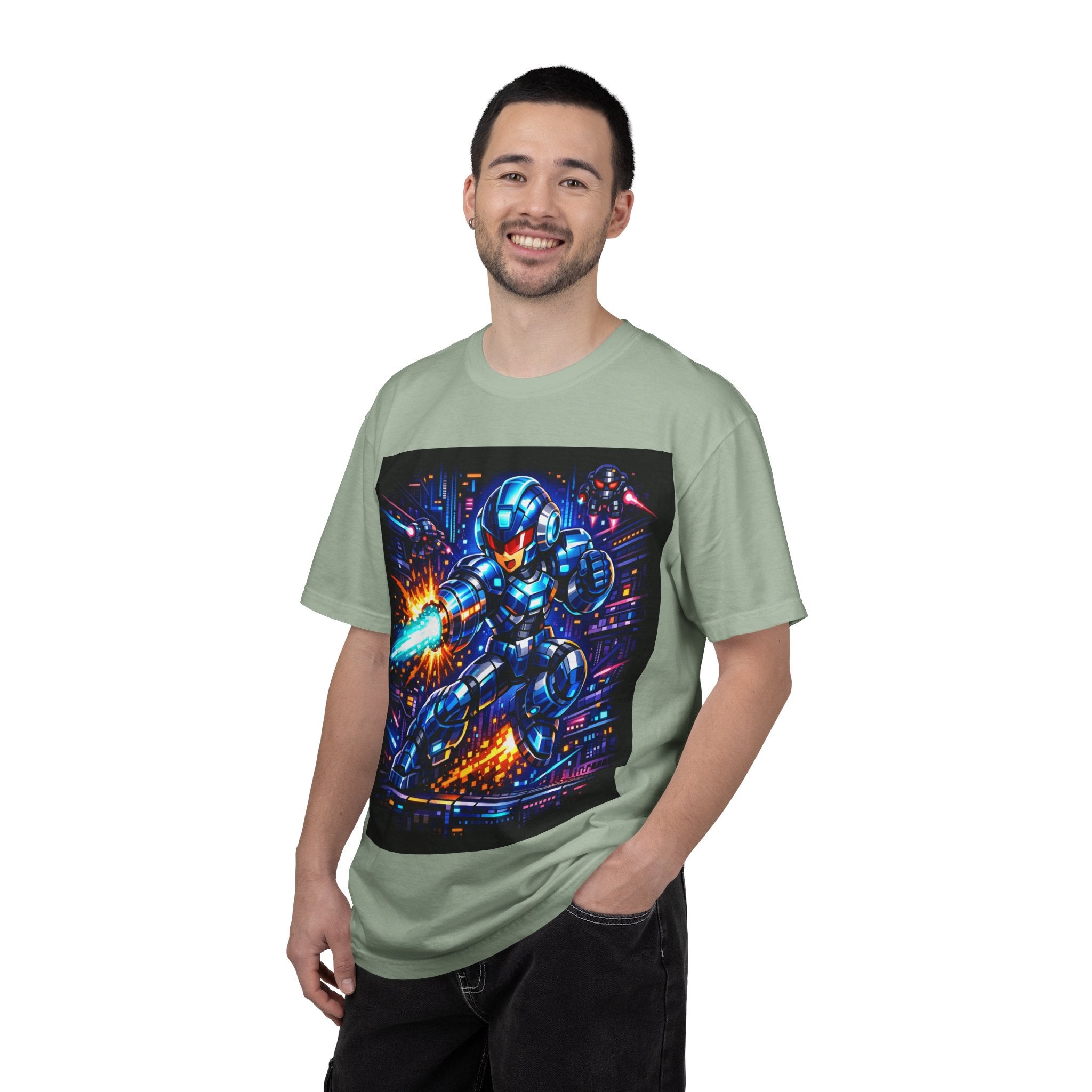 Neon Cyberpunk Robot Battle