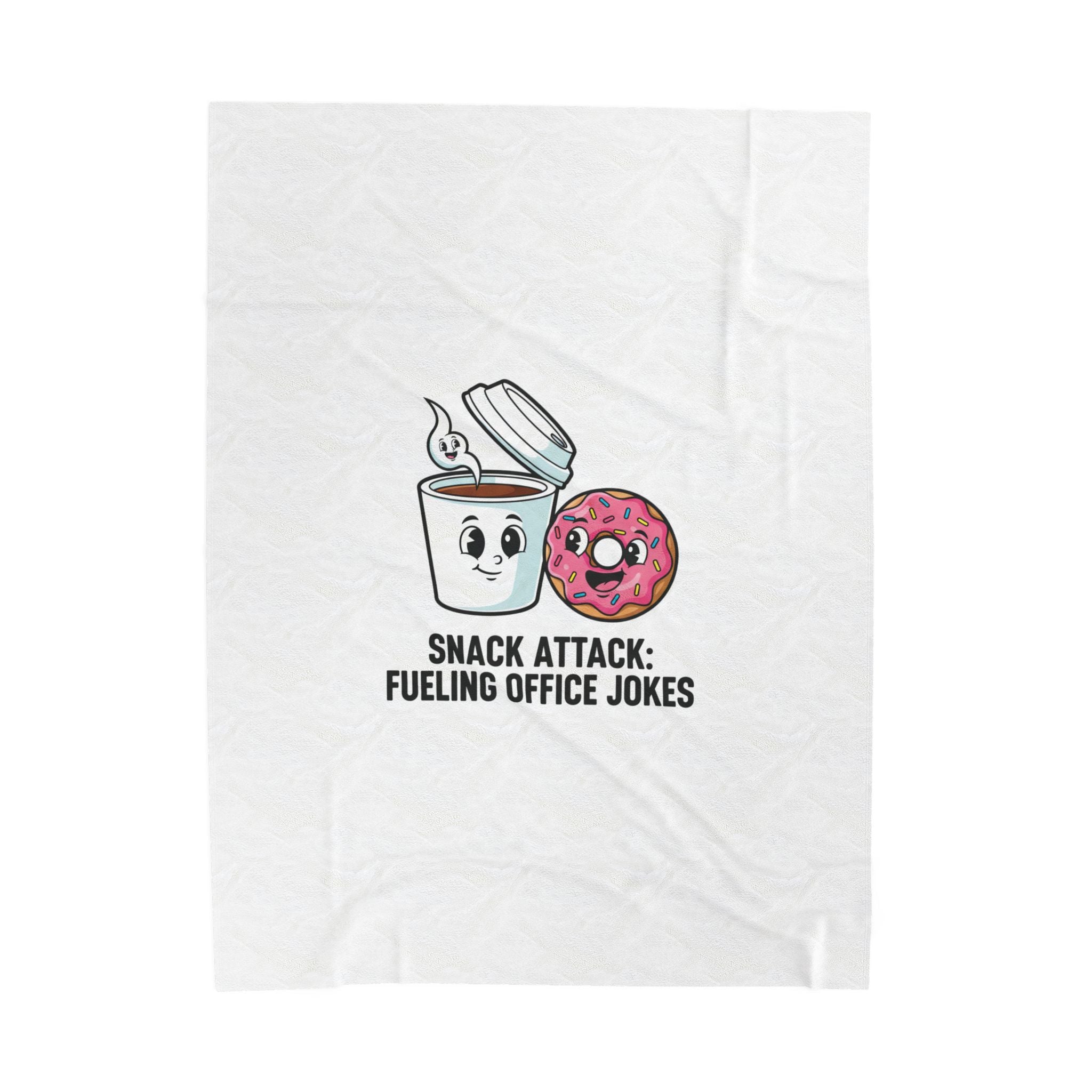 Snack Attack Coffee & Donut Blanket | office humor, meeting memes