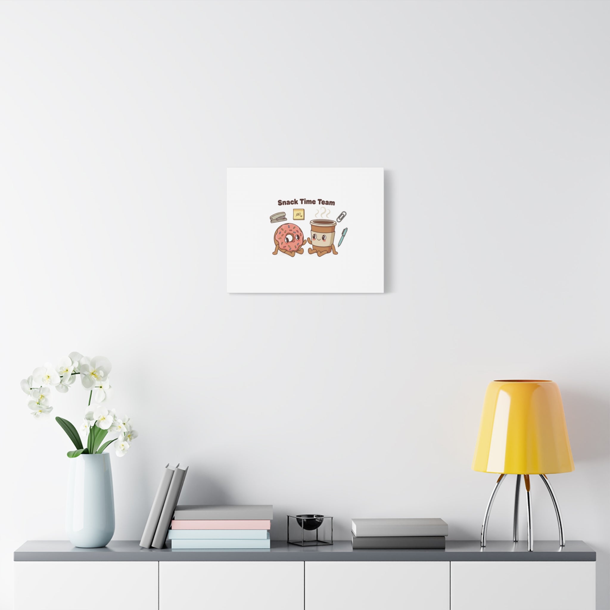 Snack Time Team Canvas | office humor, coffee fuel