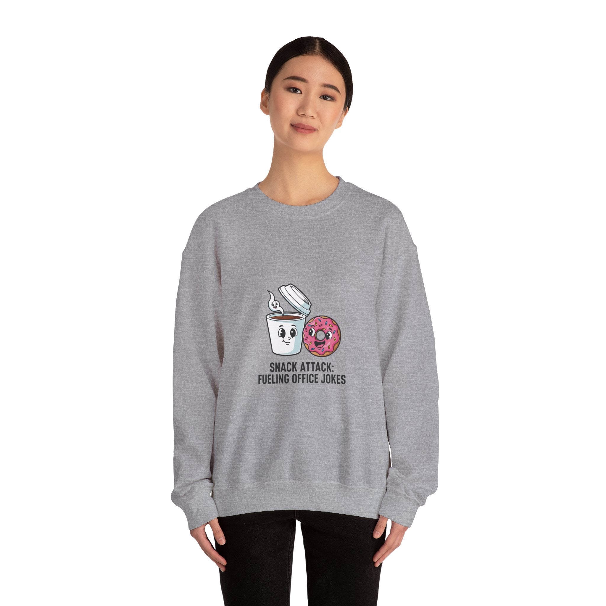 Snack Attack Coffee & Donut Sweatshirt | office humor, meeting memes