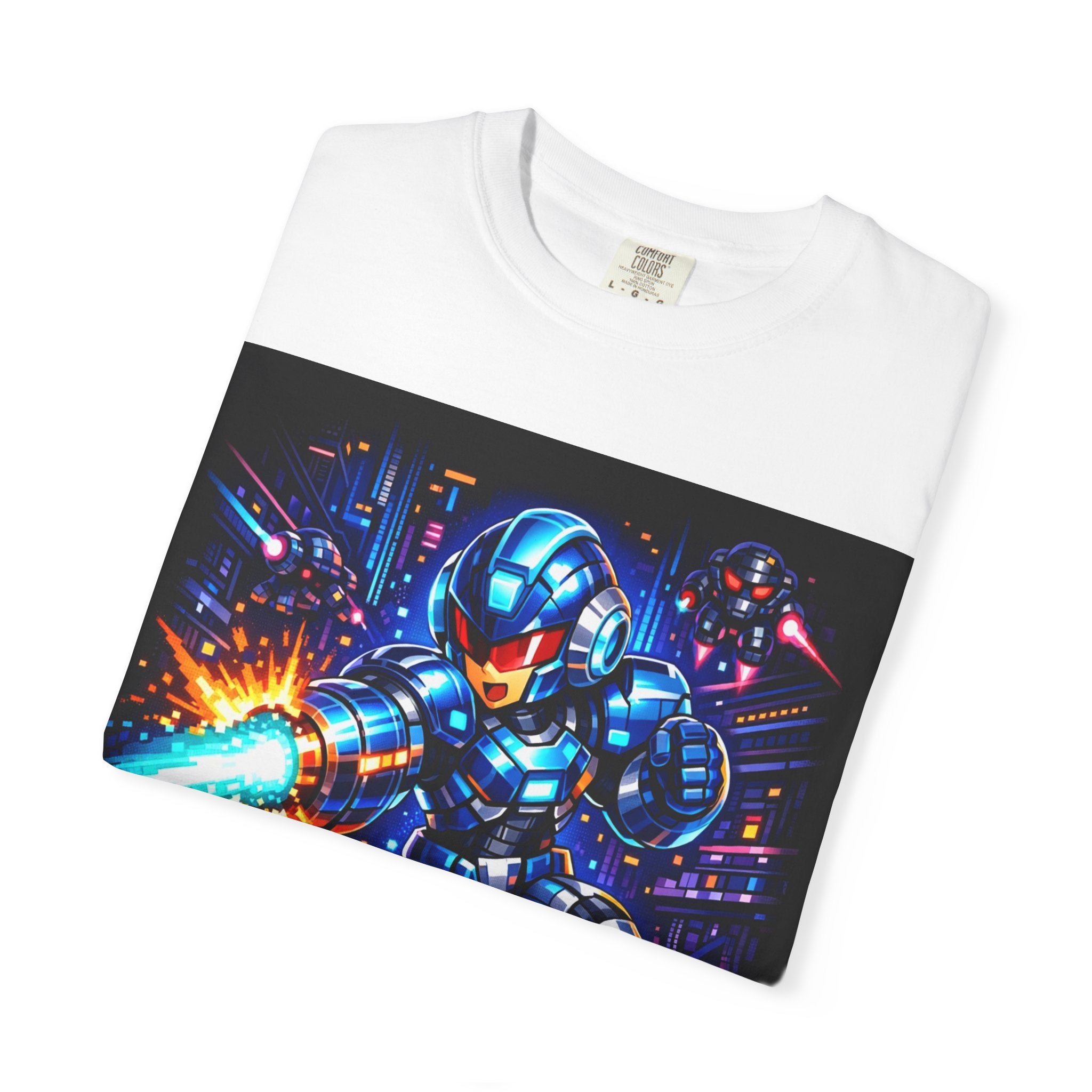 Neon Cyberpunk Robot Battle