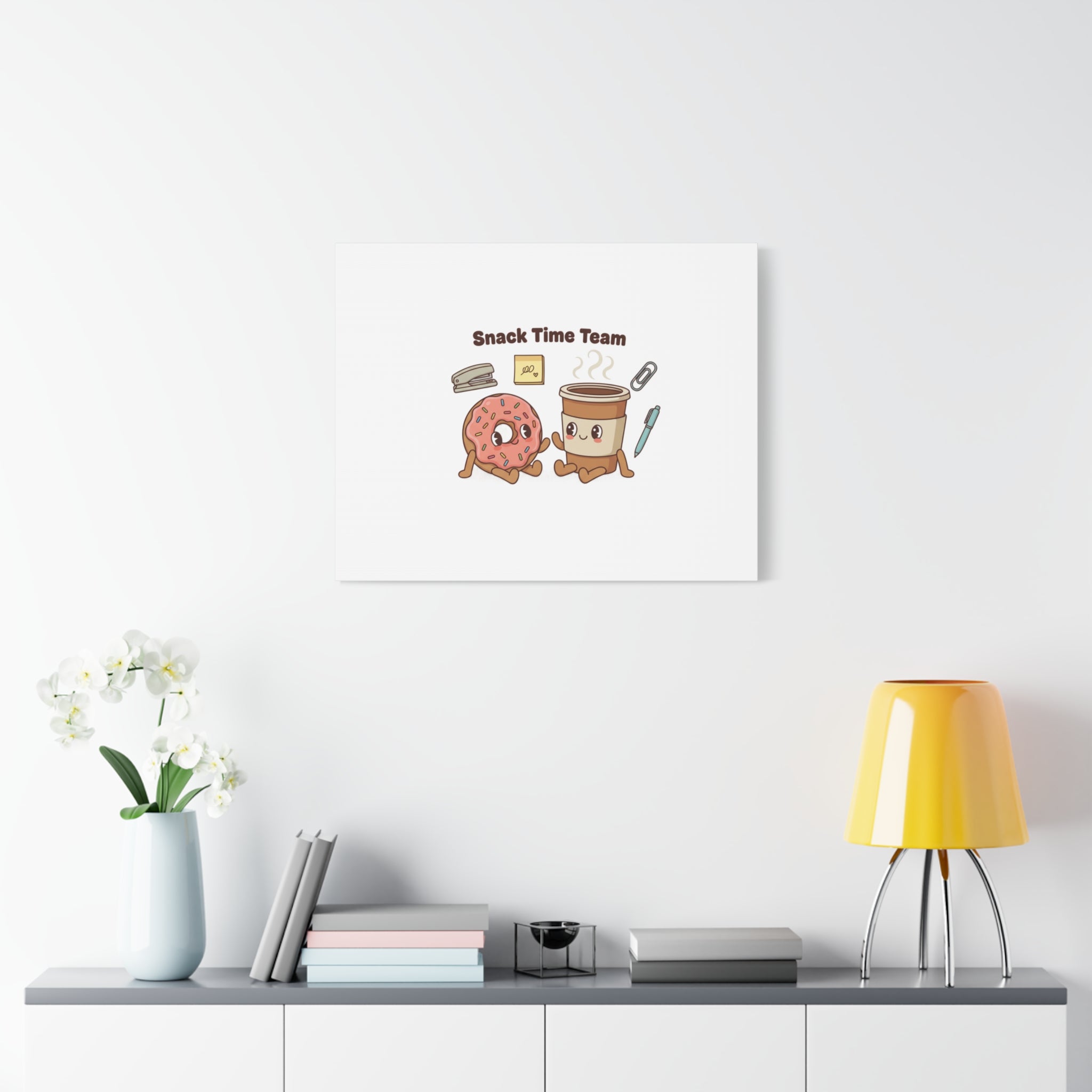Snack Time Team Canvas | office humor, coffee fuel