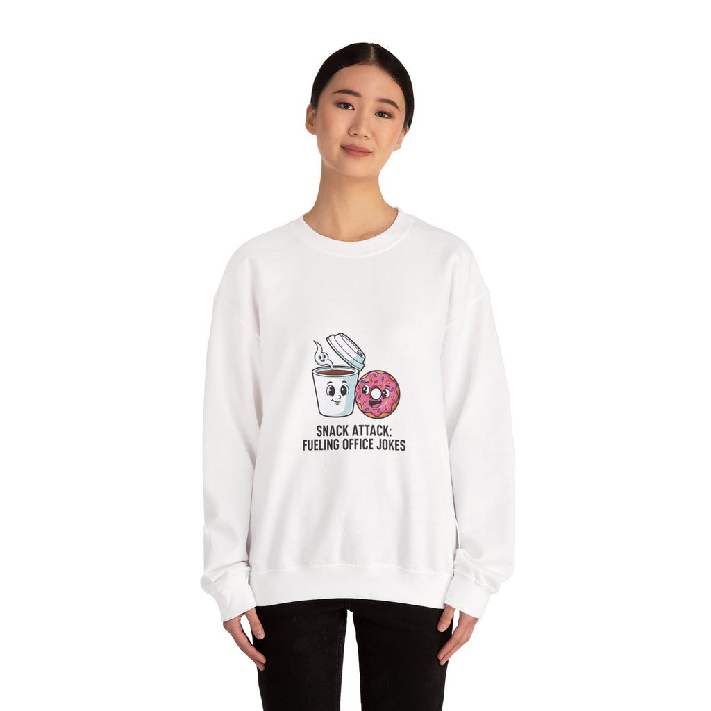 Snack Attack Coffee & Donut Sweatshirt | office humor, meeting memes