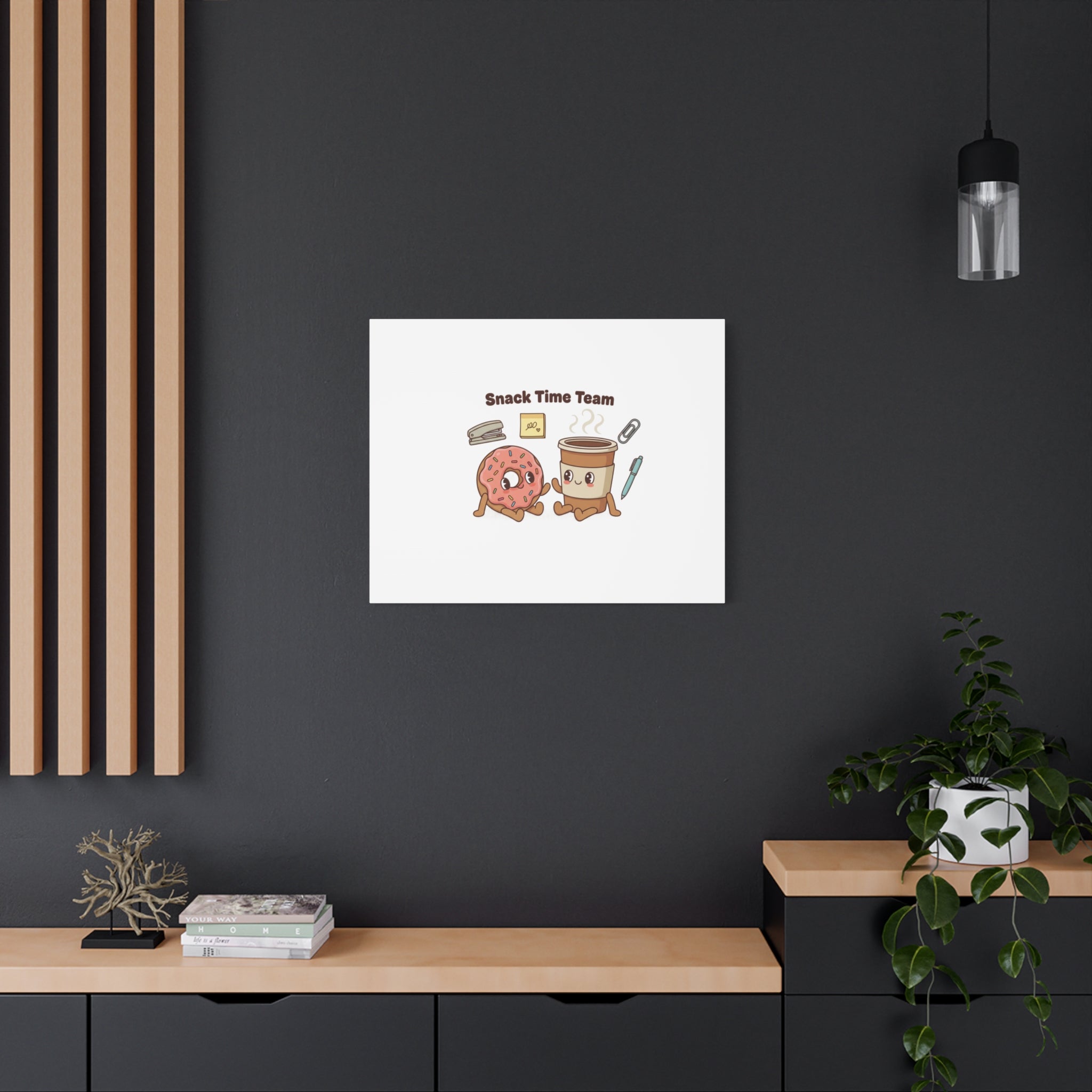 Snack Time Team Canvas | office humor, coffee fuel