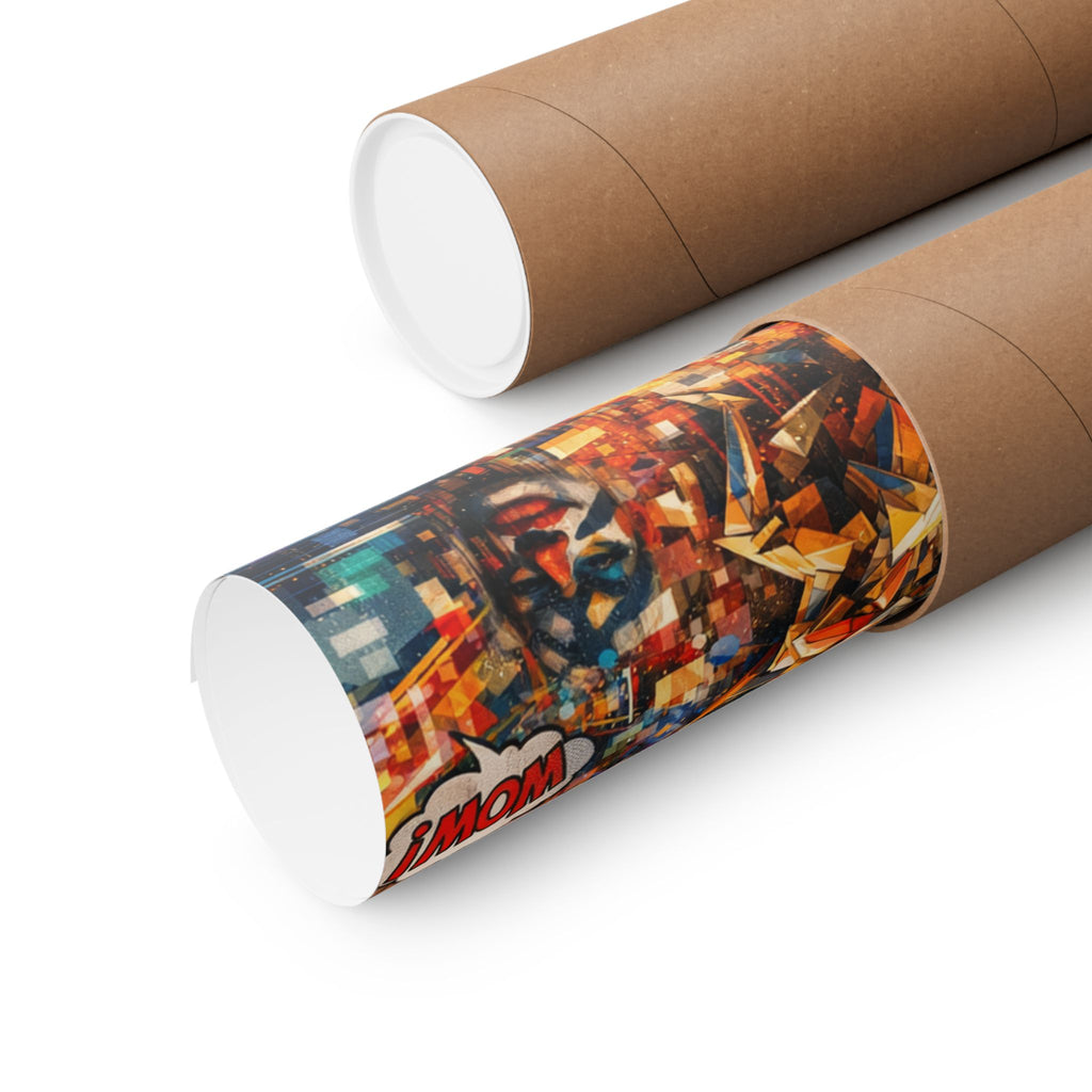 Collage Art Poster — Pop Culture & Classical Montage Matte Vertical Print