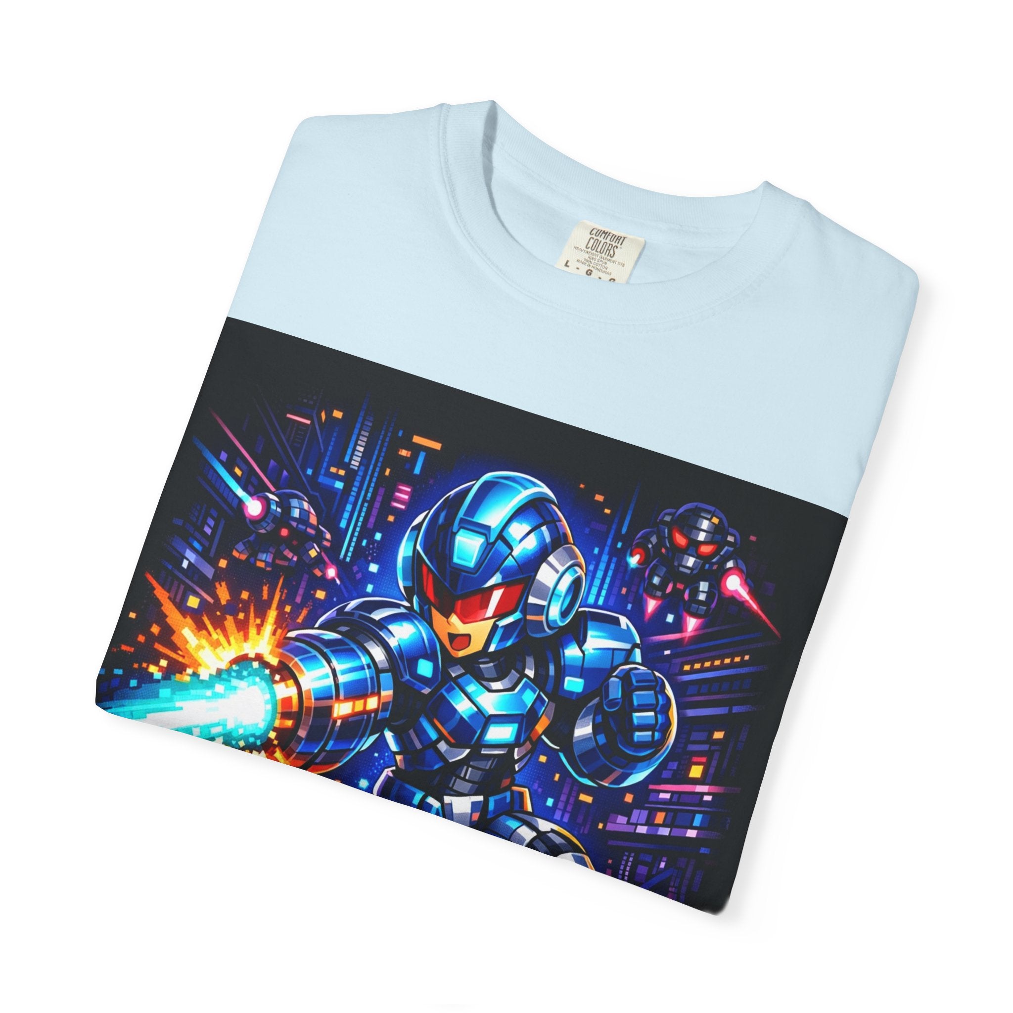 Neon Cyberpunk Robot Battle