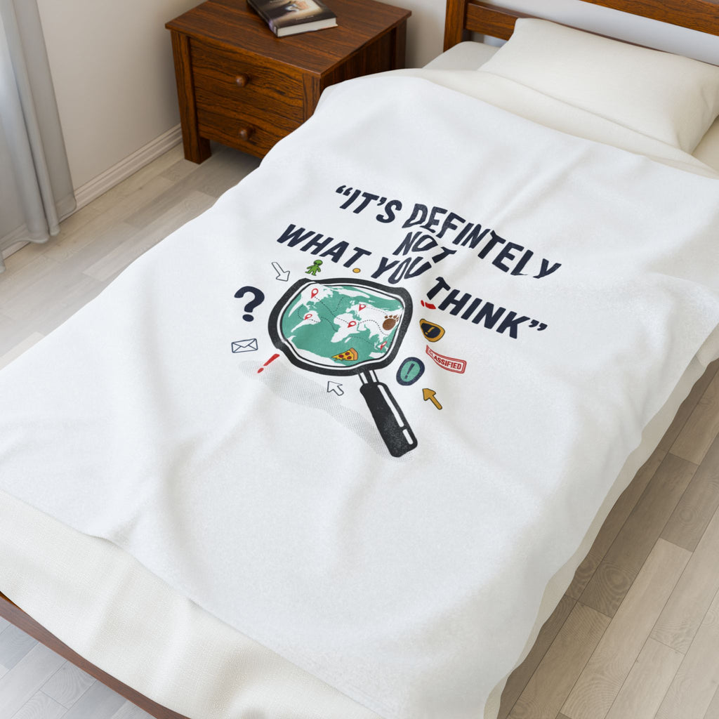 "It's Definitely Not What You Think" Plush Blanket | funny conspiracy, stamped fact