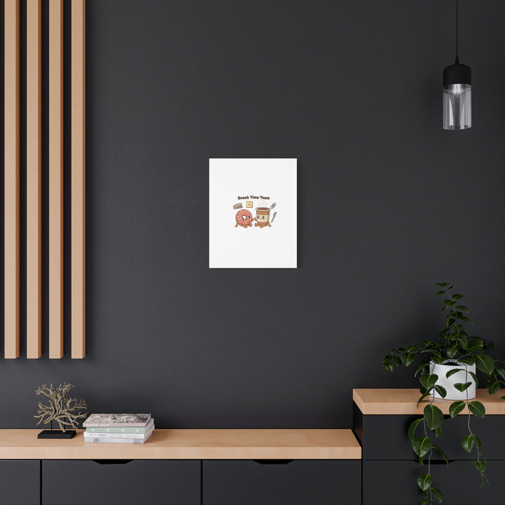 Snack Time Team Canvas | office humor, coffee fuel