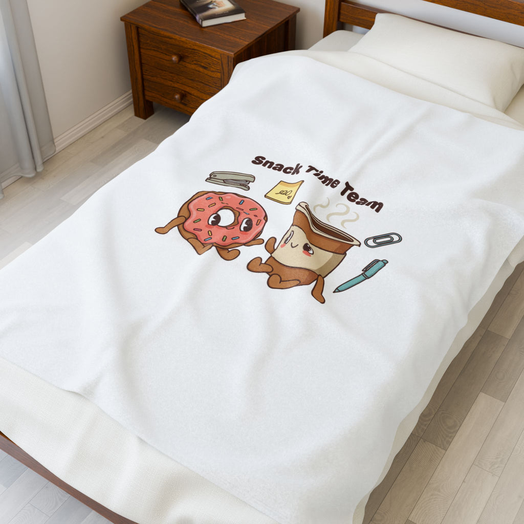 Snack Time Team Blanket | office humor, coffee fuel