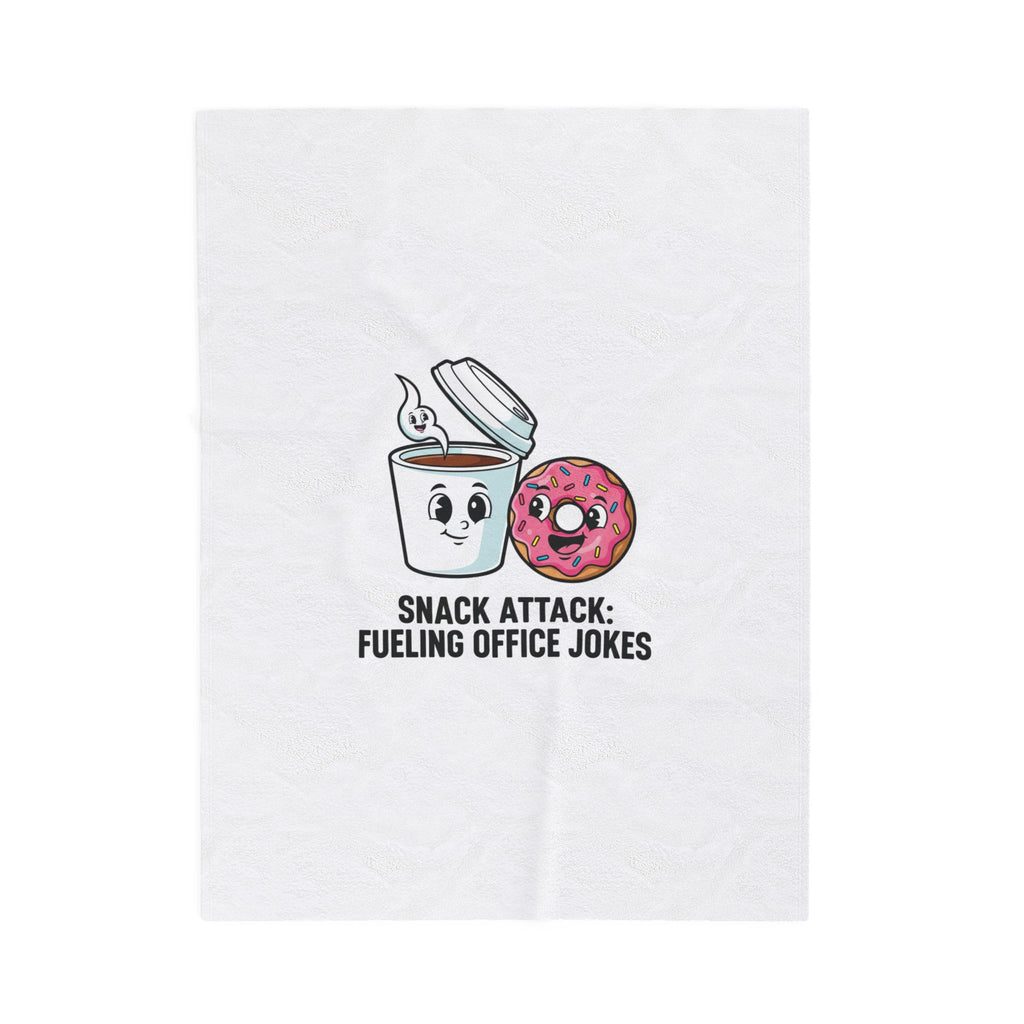 Snack Attack Coffee & Donut Blanket | office humor, meeting memes